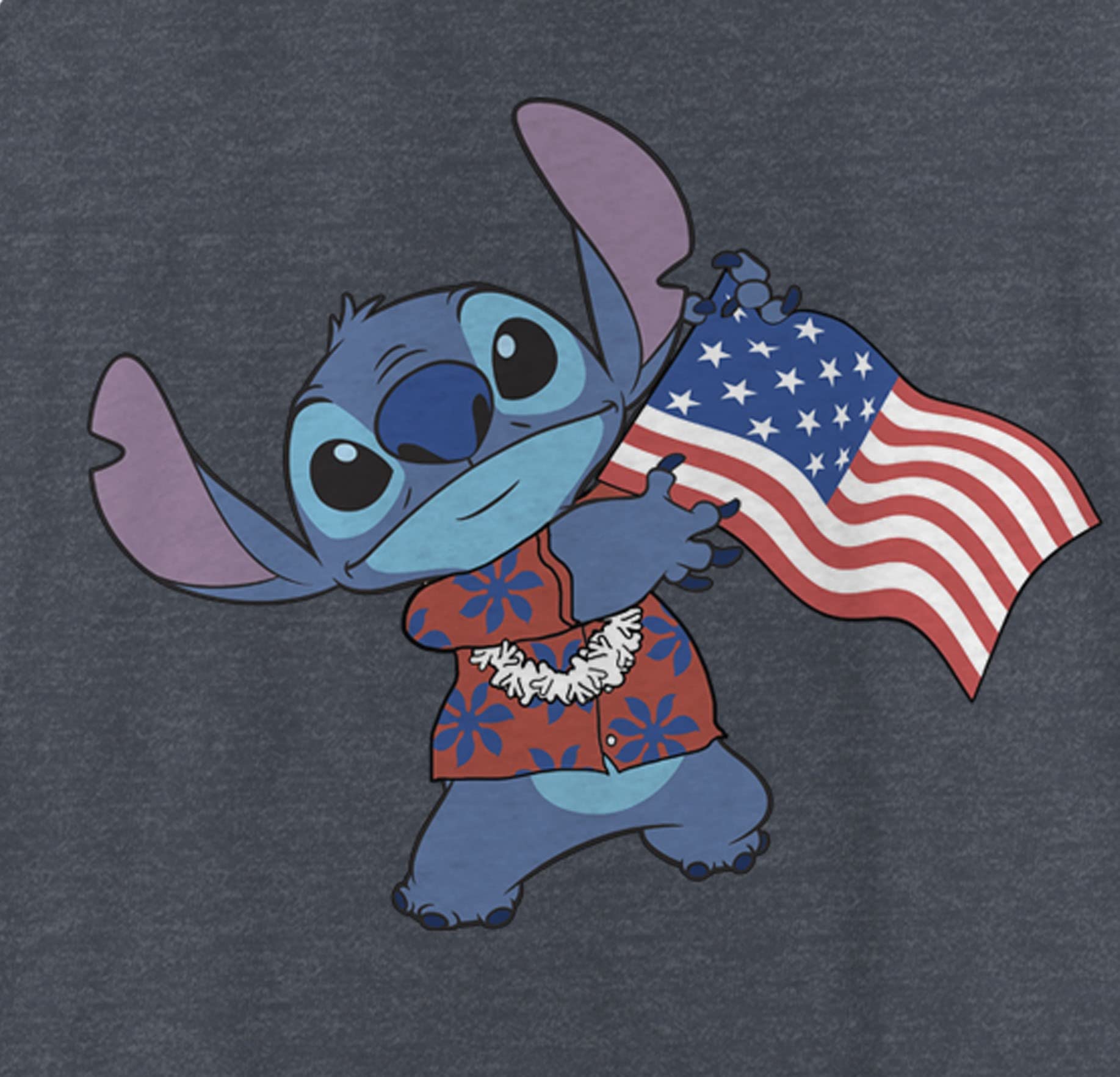 Disney Women's Lilo & Stitch Tropical Flag T-Shirt - Soft Cotton Casual Tee for Summer Vacation, Beach Outings, and Disney Theme Park Visits