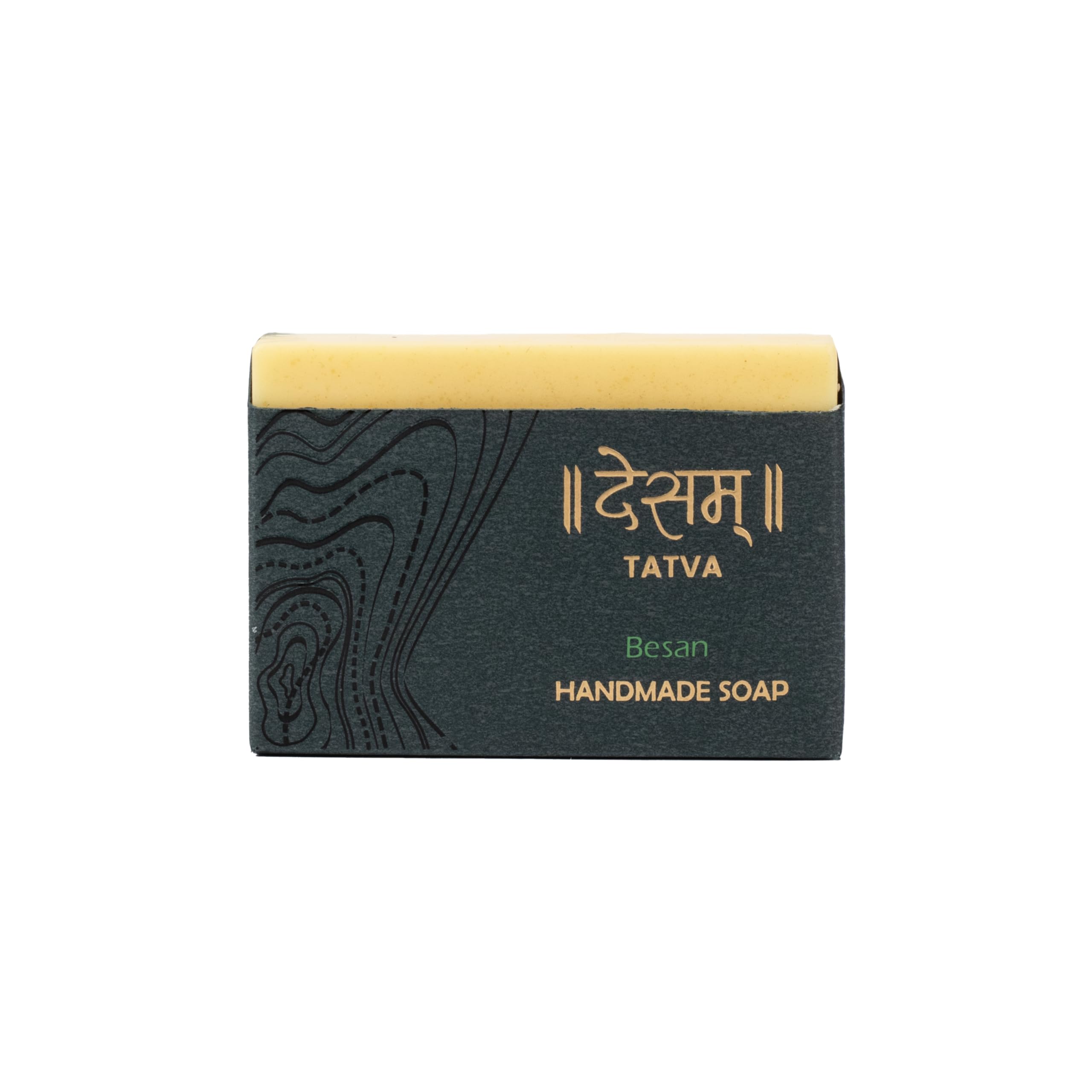 DESAM ORGANICS BESAN (Gram Flour) Handmade Ayurvedic Skincare Soap - 100g | Natural Glow & Exfoliation | Perfect for Dry Skin & Acne-Prone Skin | Vegan, Chemical-Free Face & Body Cleanser