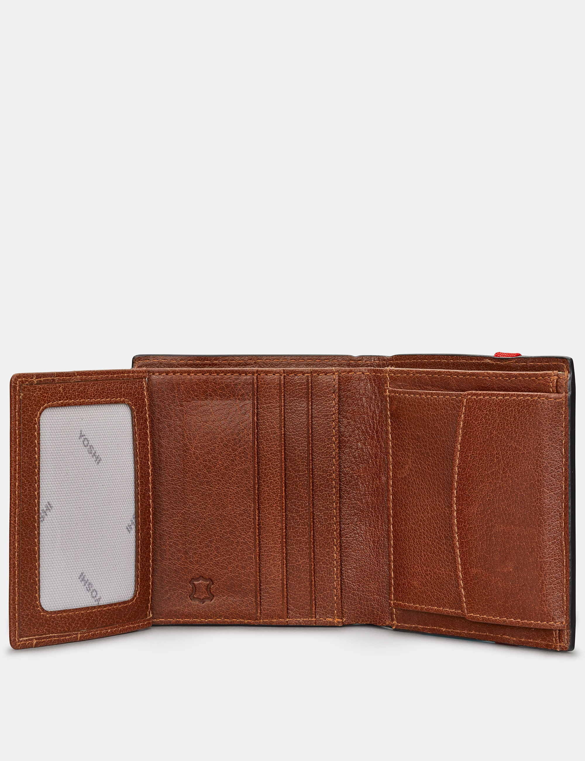 Two Fold Brown Leather Coin Pocket Wallet With Elastic Band - Stylish & Durable Men's Bifold Wallet for Cash, Cards & Coins - Perfect for Everyday Use, Travel & Gifts