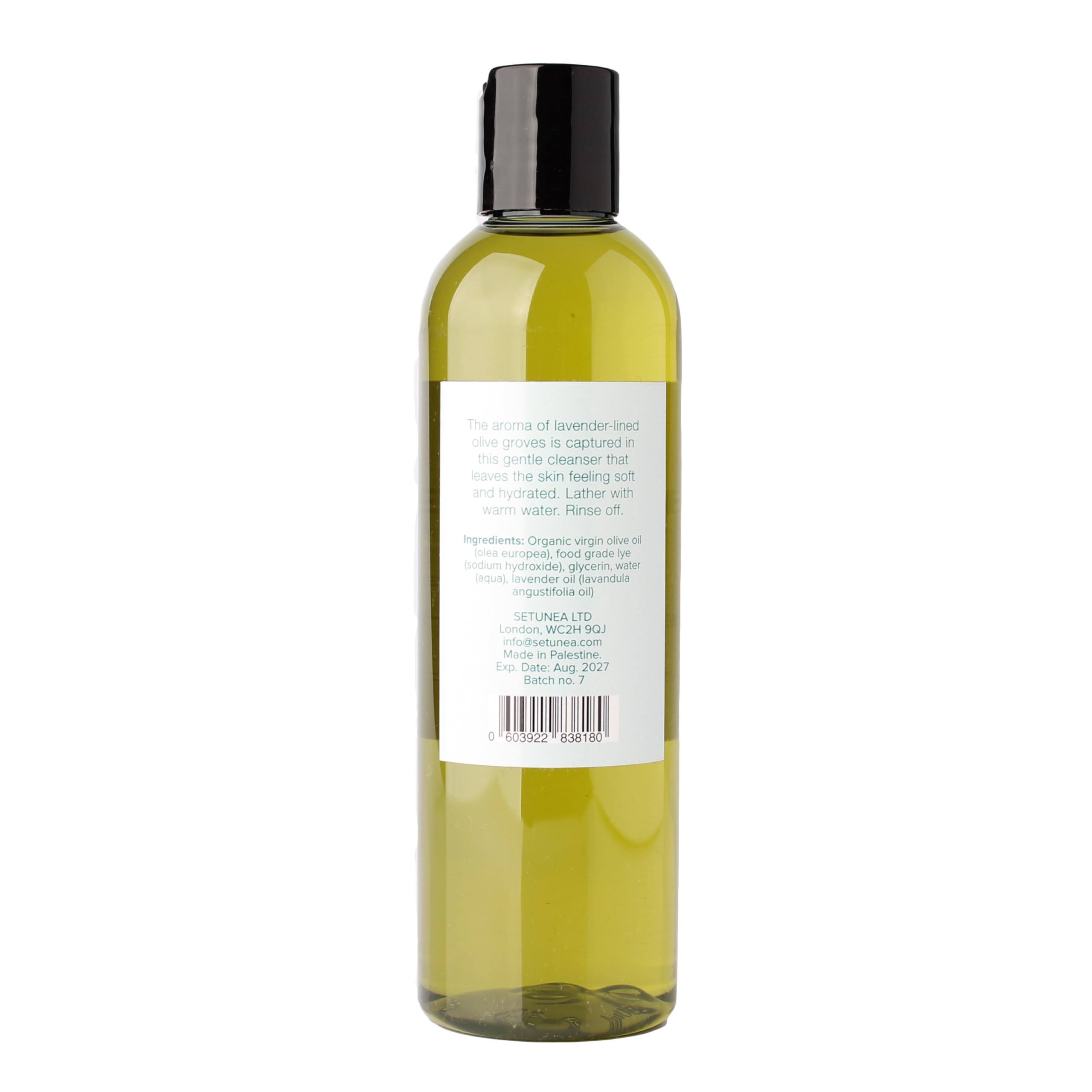 Setunea Organic Olive Oil Body Wash 250ml - Hydrating & Nourishing for Dry Skin | Vegan, Sulfate-Free | Perfect for Daily Shower & Spa Relaxation