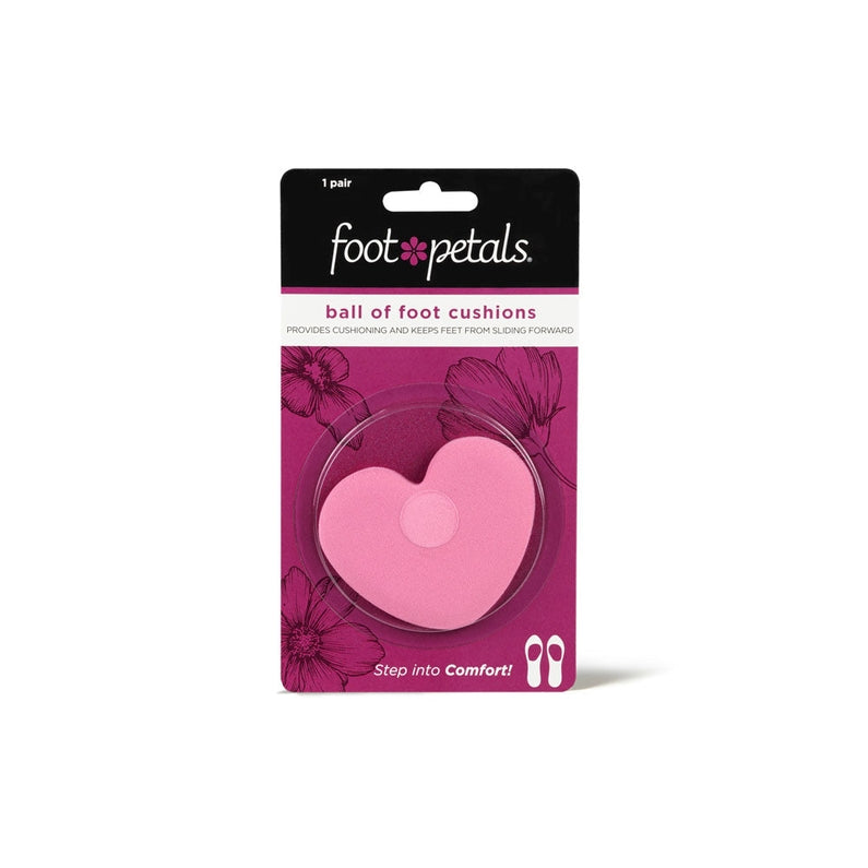 Foot Petals Heart Ball of Foot Cushions - Gel Insoles for Women's High Heels & Dress Shoes - Comfort & Pain Relief for Standing, Dancing & Long Wear