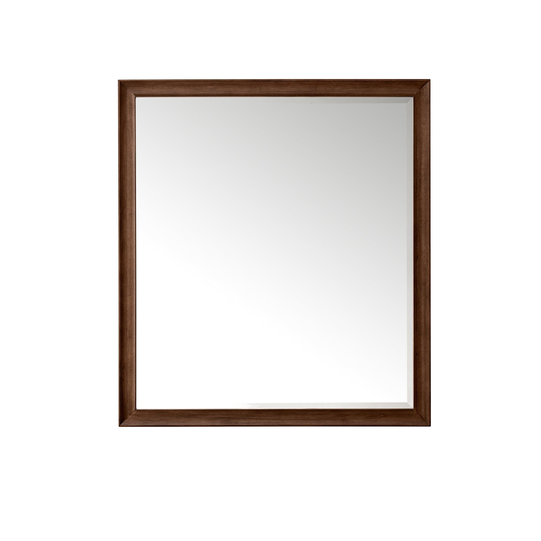 Glenbrooke 36-Inch Mid Century Modern Walnut Wood Wall Mirror - Perfect for Living Room, Bedroom & Entryway Decor