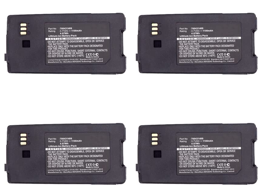 Synergy Digital Cordless Phone Batteries - 4-Pack Li-Ion 3.7V 1100mAh Replacement for Avaya 700431489 | Home & Office Phone Accessories