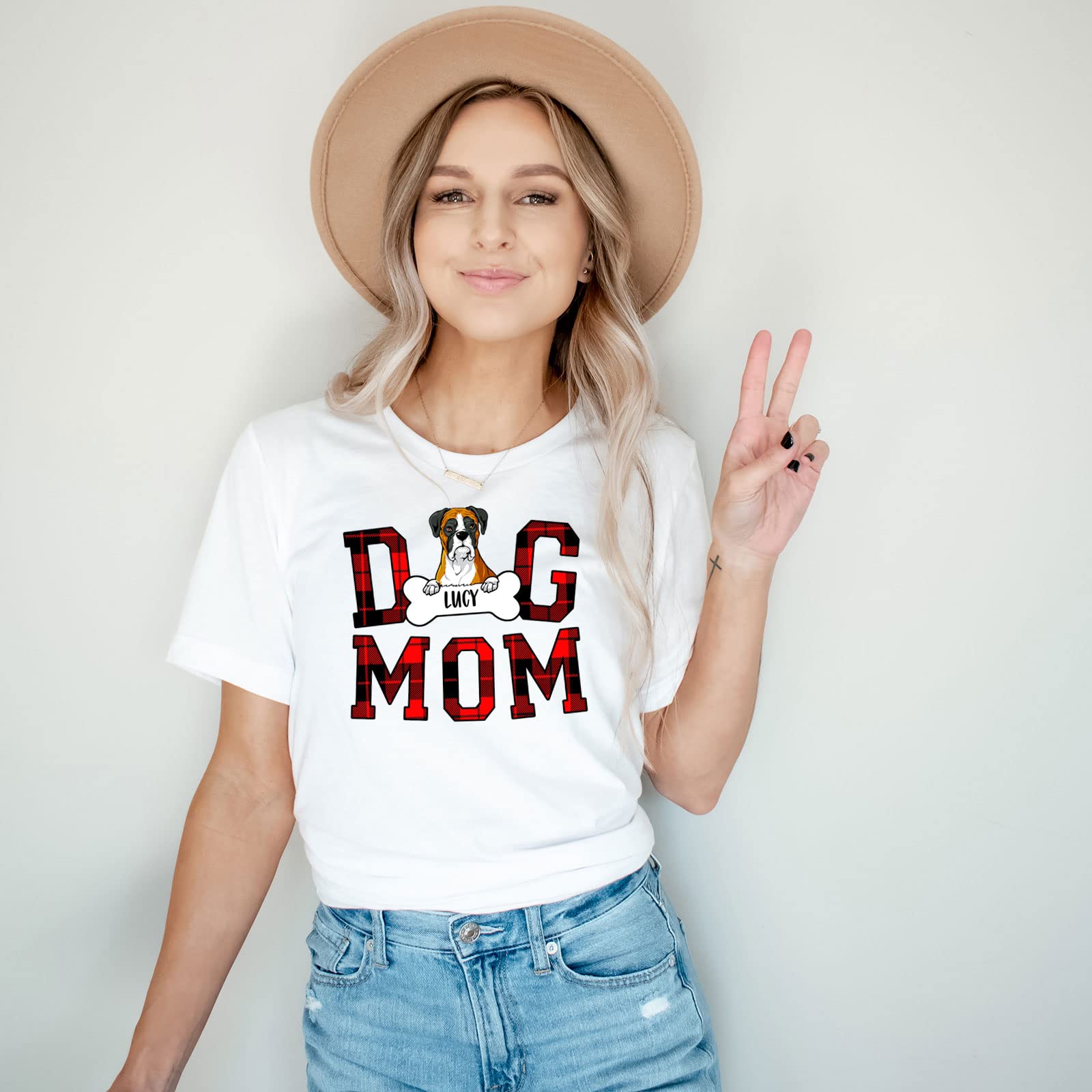 Personalized Boxer Dog Mom T-Shirt - Funny Boxer Dog Lover Gift for Women - Perfect for Dog Walks, Birthday Gifts & Dog Mom Apparel
