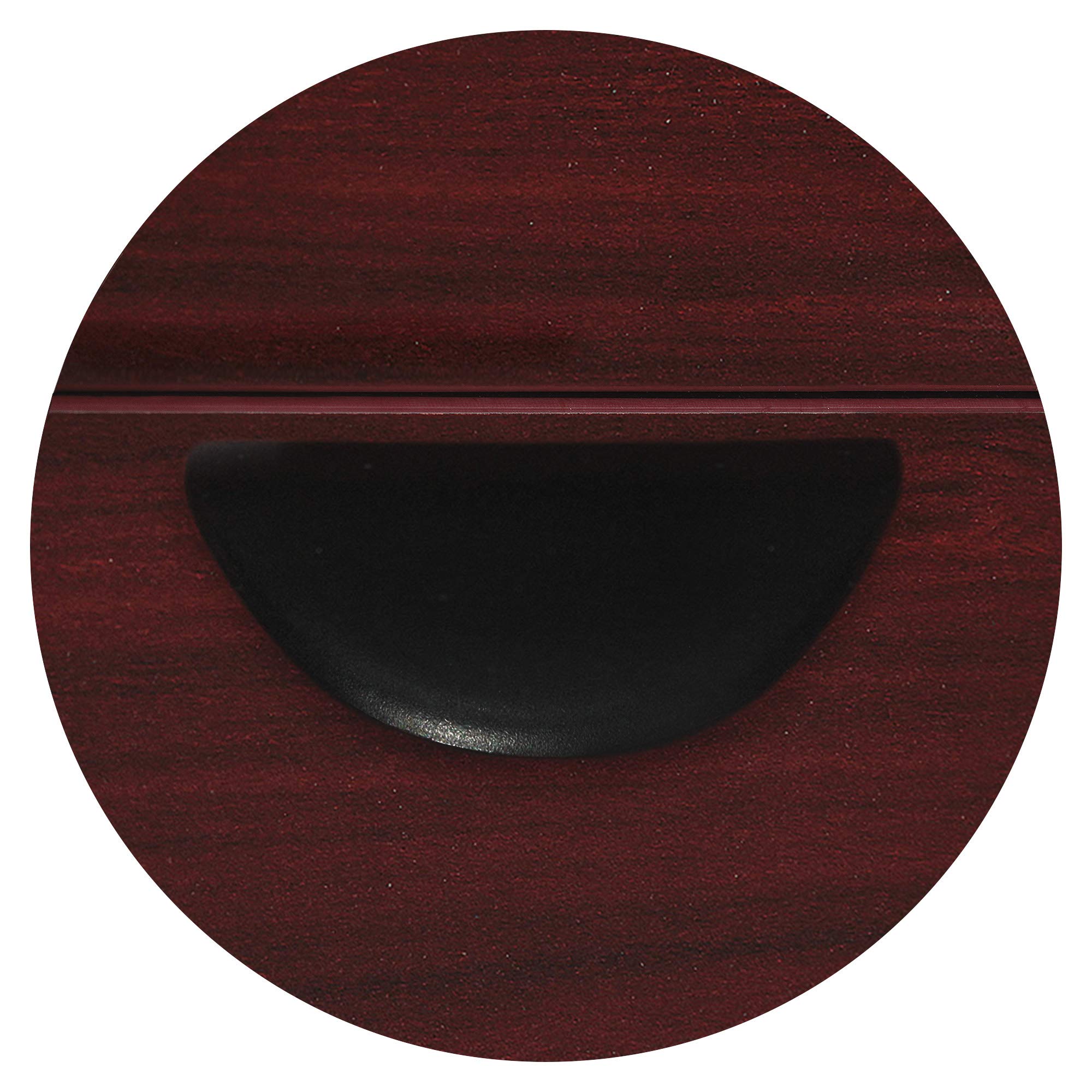 Lorell Prominence 2.0 Mahogany Laminate Left-Pedestal Bowfront Desk - Stylish Home Office Desk for Small Spaces, Perfect for Remote Work & Study