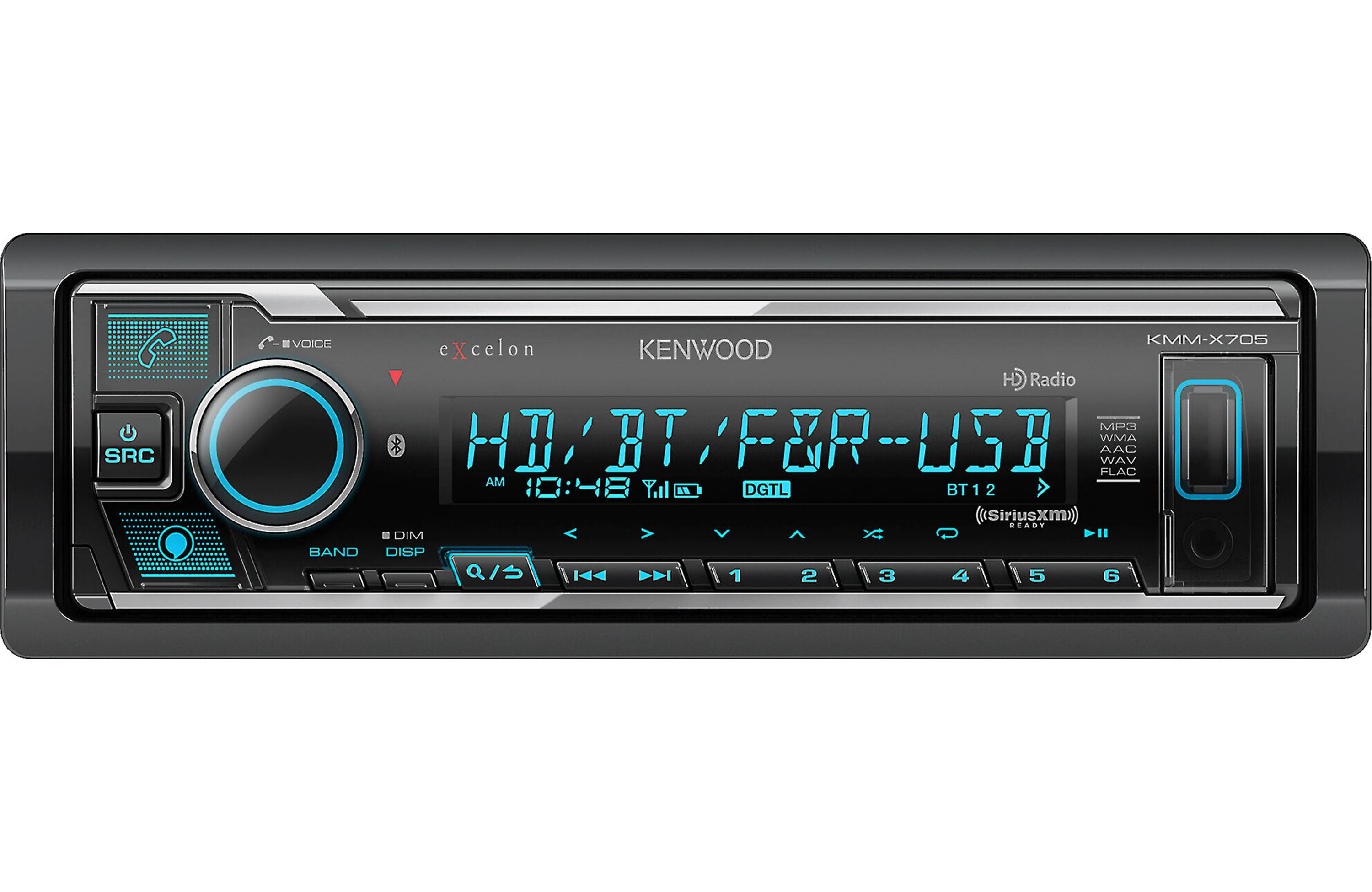 Kenwood Excelon KMM X705 Bluetooth Car Stereo with HD Radio - Premium Digital Media Receiver for Cars & Trucks - Perfect for Road Trips & Daily Commuting