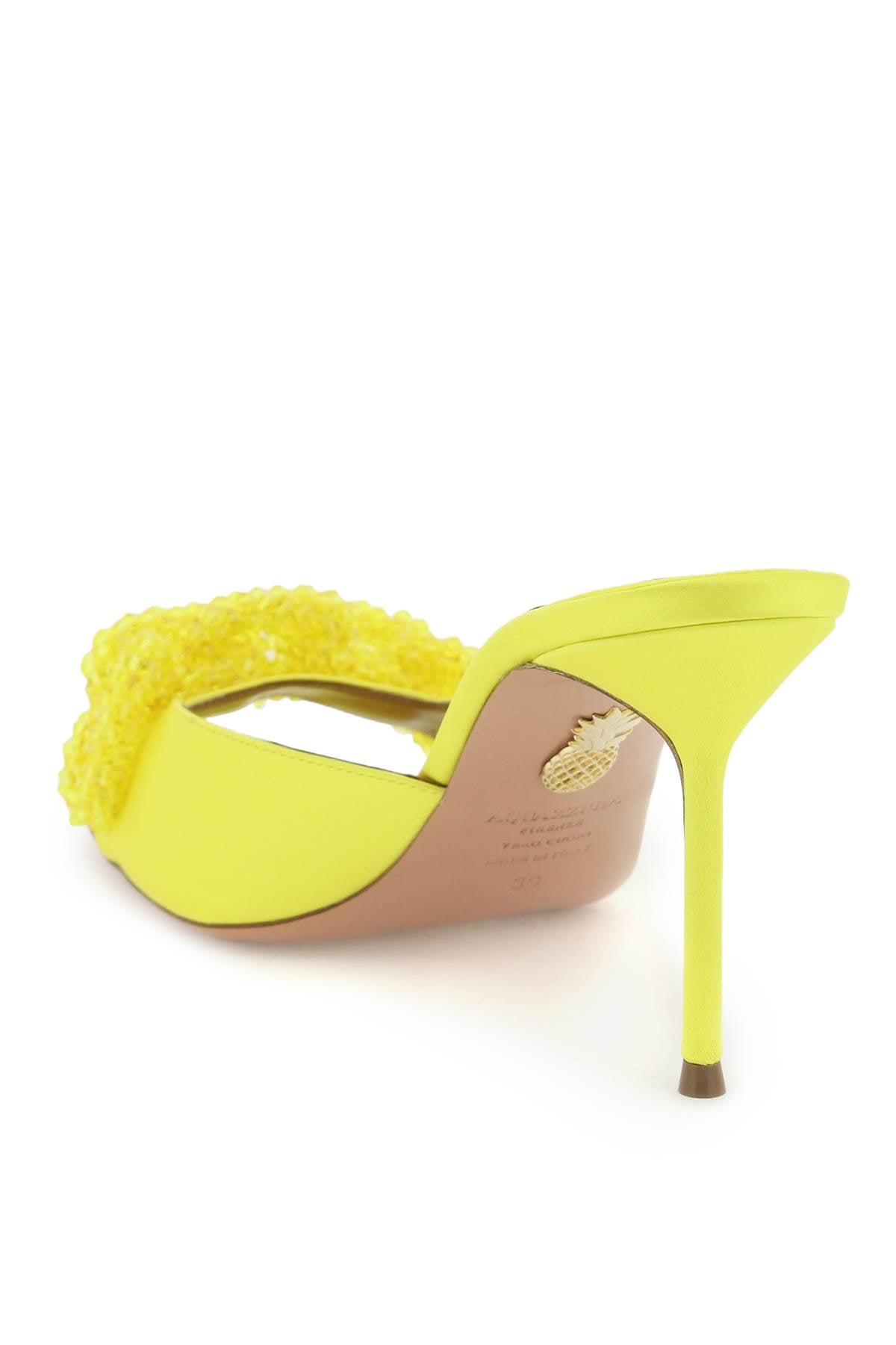Aquazzura 'Chain of Love' Mules - Women's Luxury Designer Sandals for Weddings, Parties & Summer Outfits