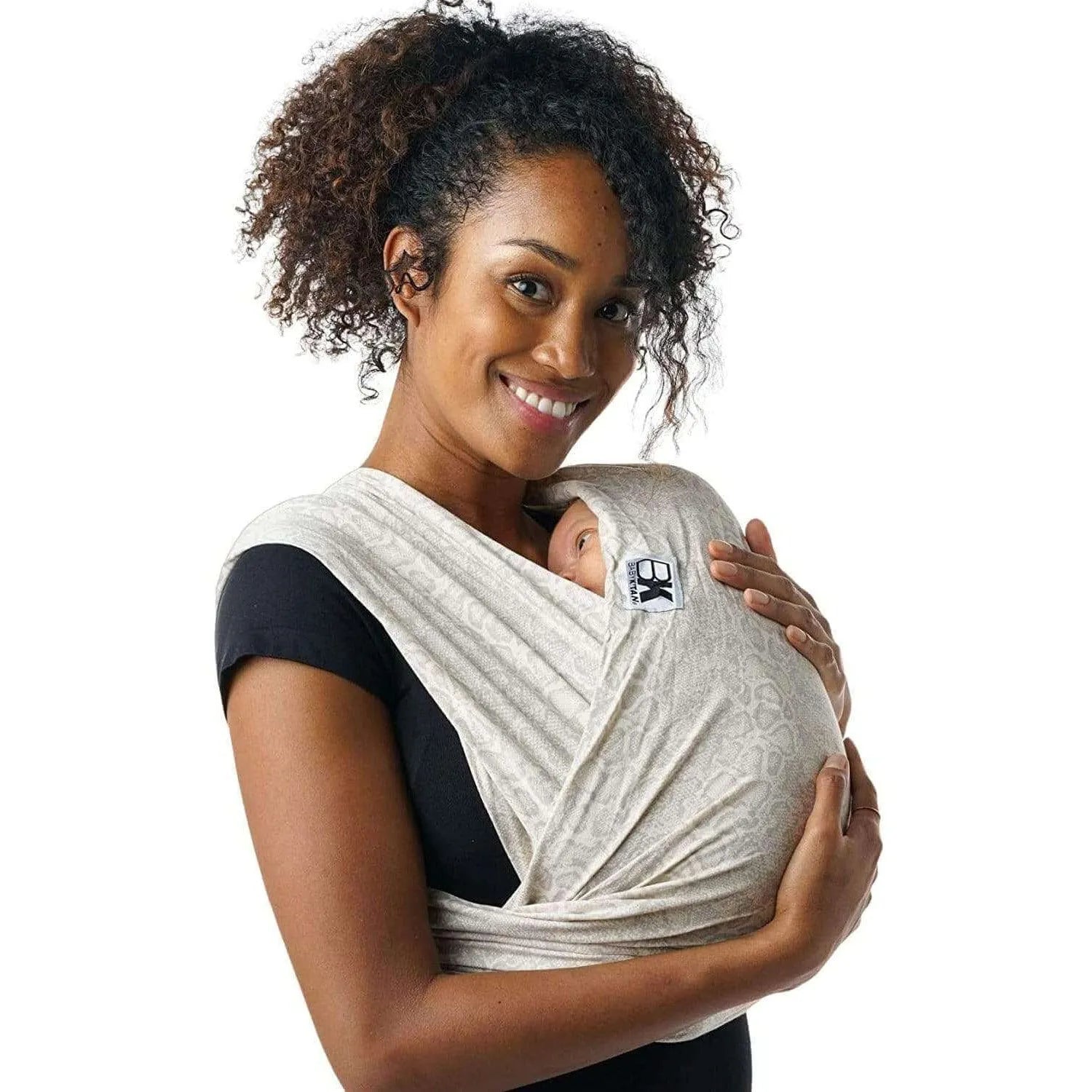 Baby K'tan Print Baby Carrier - Soft & Ergonomic Leopard Love Design for Newborns & Infants | Perfect for Hands-Free Parenting, Shopping & Outdoor Adventures