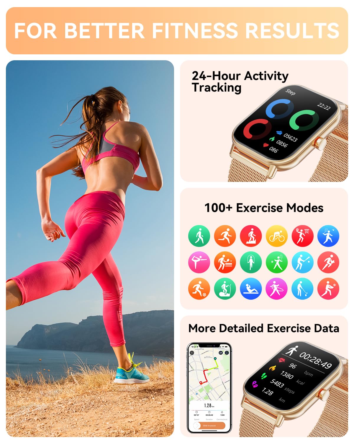 Smart Watch for Women & Men - 1.85