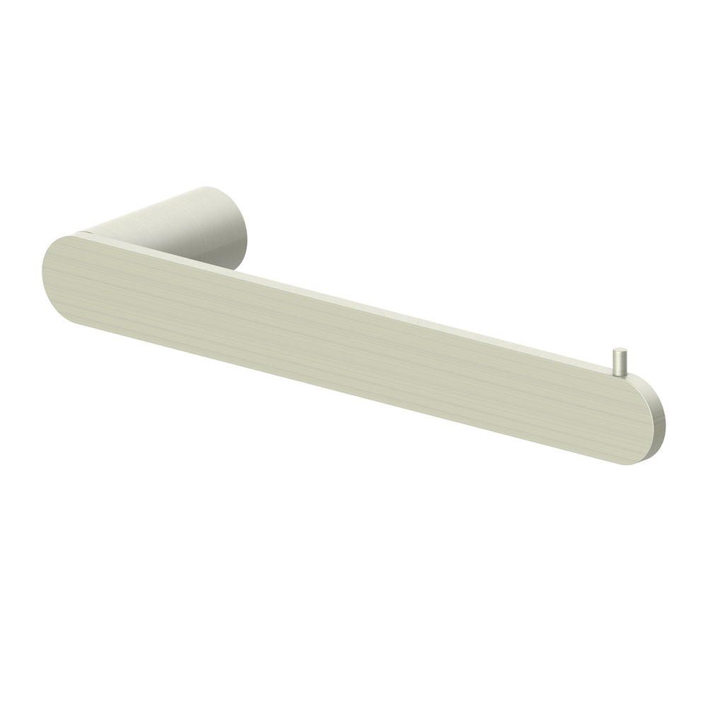 ZLINE CBY HTH BN Brushed Nickel Crystal Bay Bathroom Towel Holder - Modern Wall-Mounted Towel Rack for Bath, Kitchen, and Spa Decor