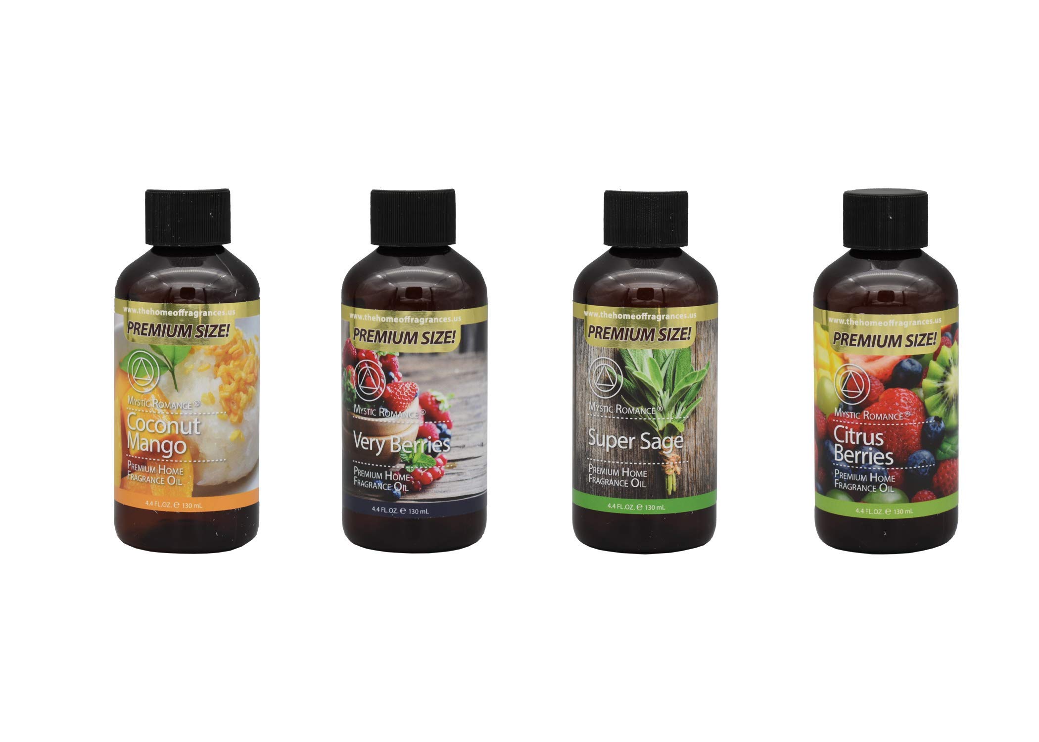 4 Pack 4oz Fragrance Oils - Premium Scented Oils for Home, Diffuser, Candle & Soap Making - Aromatherapy Essential Oils Gift Set