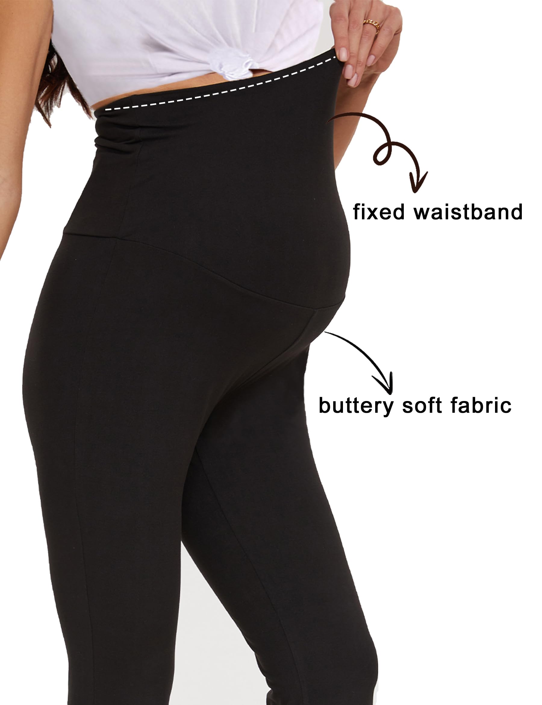 Buttery Soft Maternity Flare Leggings - High Waisted Over Belly Pregnancy Yoga Pants for Before, During & After Pregnancy | Comfortable Workout & Everyday Wear