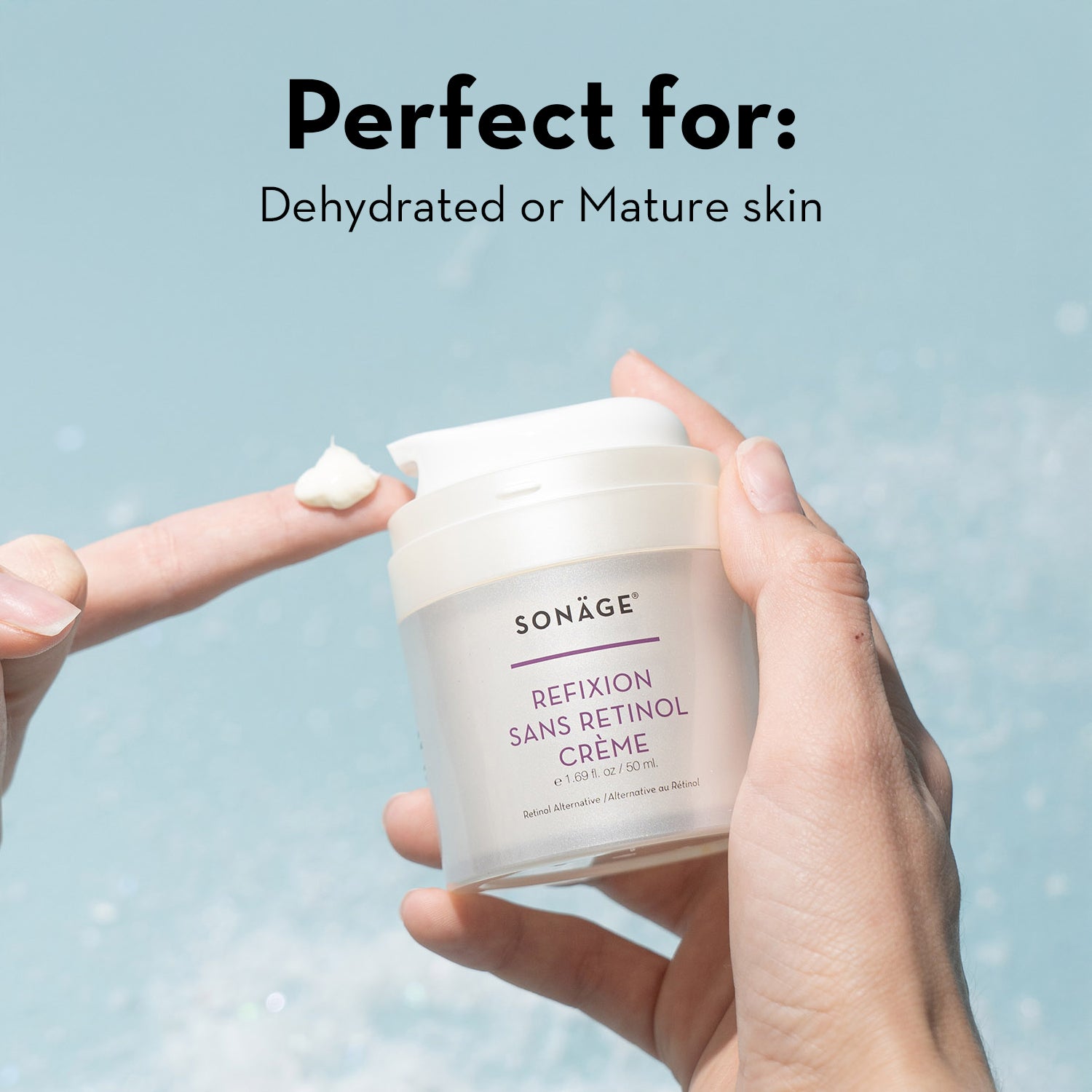 Refixion Retinol-Free Cream - Anti-Aging Face Moisturizer for Sensitive Skin | Hydrating & Soothing Night Cream for Dry Skin Care Routine