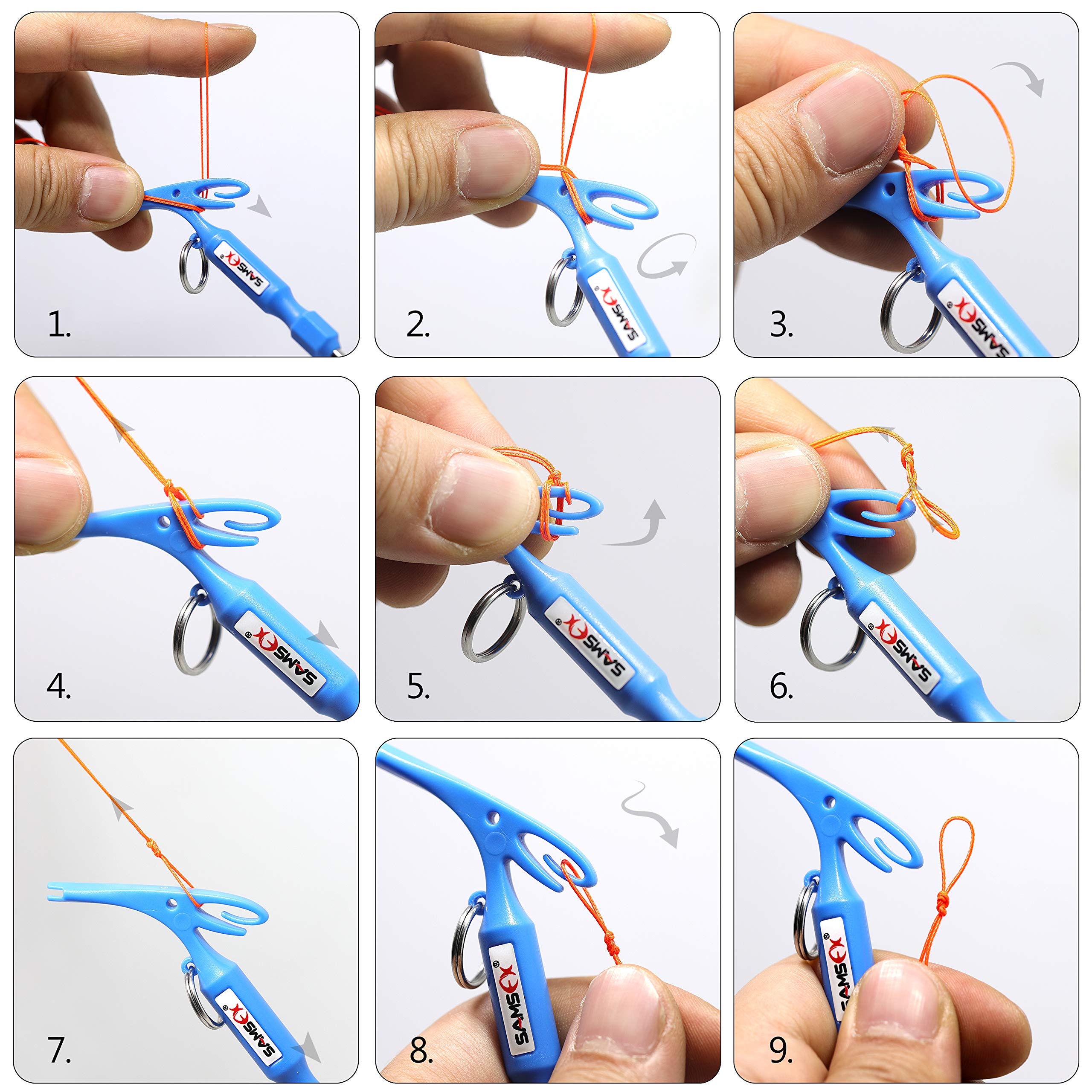 Professional Fishing Hook Remover Tool - Quick & Safe Extractor with Built-in Loop Tyer, Knot Tying Tool & Hook Sharpener - Perfect for Fly Fishing, Bass Fishing & Outdoor Adventures