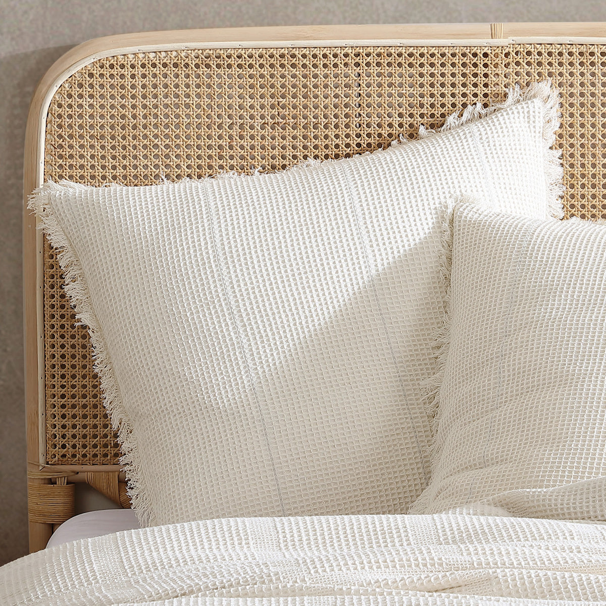 Premium Galicia Vanilla European Pillowcase Set - 100% Soft Linen House Luxury Bedding - Perfect for Master Bedroom, Guest Room & Hotel Decor
