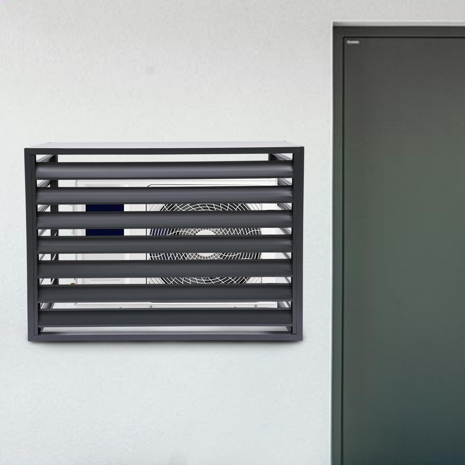 Outdoor Air Conditioner Cover - Aluminum Alloy Freestanding AC Privacy Screen Fence Panel for Backyard, Patio & Deck - Weatherproof Grey AC Fence for Yard Privacy & Aesthetic Protection