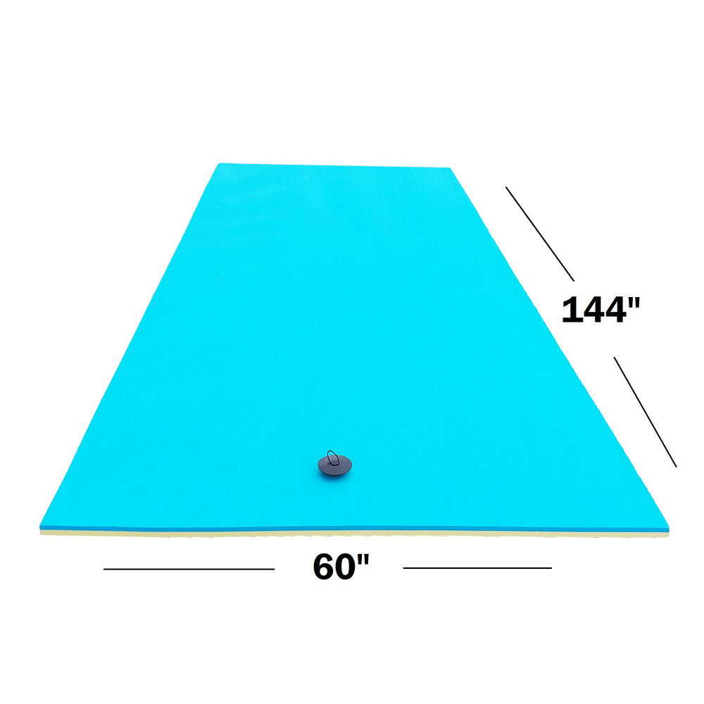 Premium 12' x 5' COMFY FLOATS Inflatable Water Pad - Heavy Duty Pool & Lake Floating Mat for Summer Fun - UV Resistant & Durable - Perfect for Relaxing, Sunbathing & Water Activities