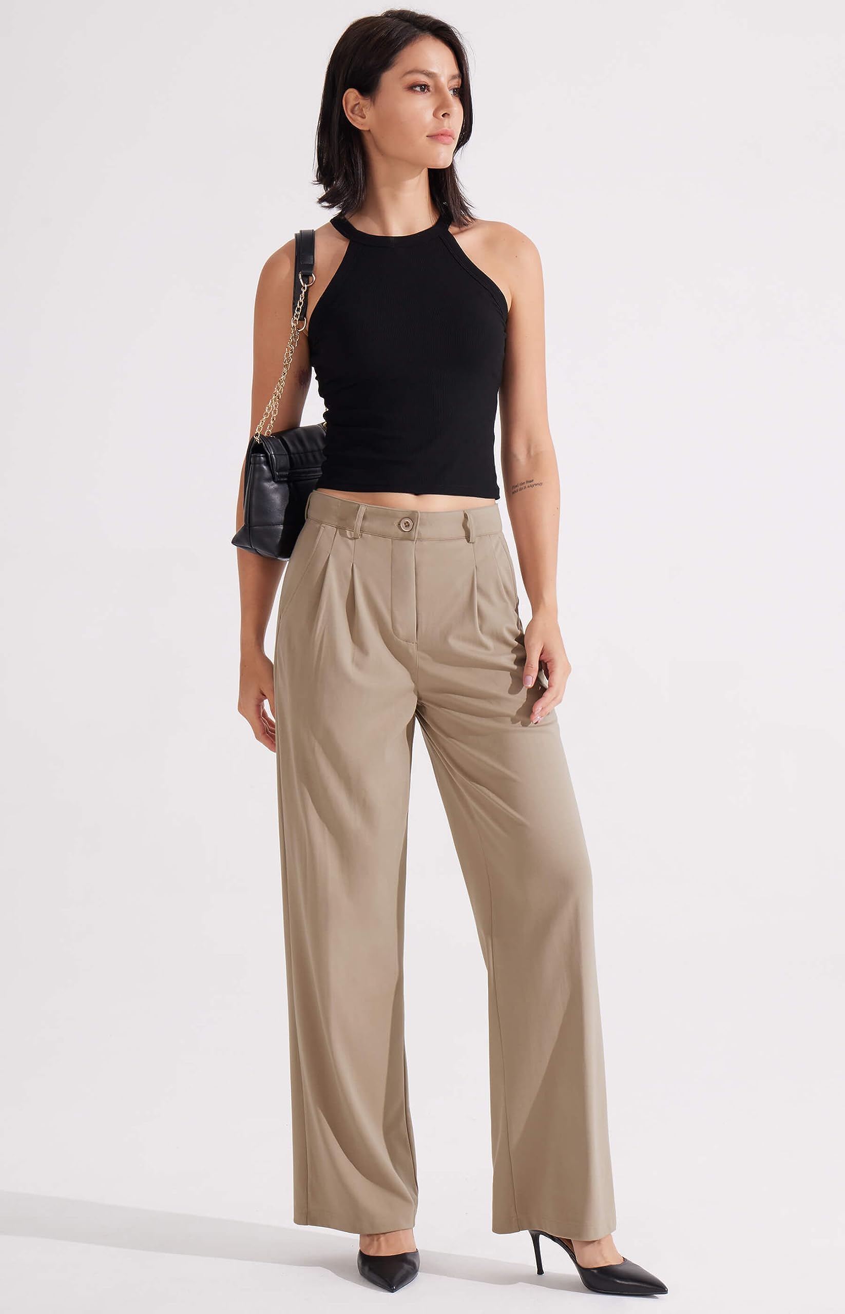 Libin Women's Stretch High Waist Pants - Summer Lightweight Yoga & Dress Pants for Casual Wear
