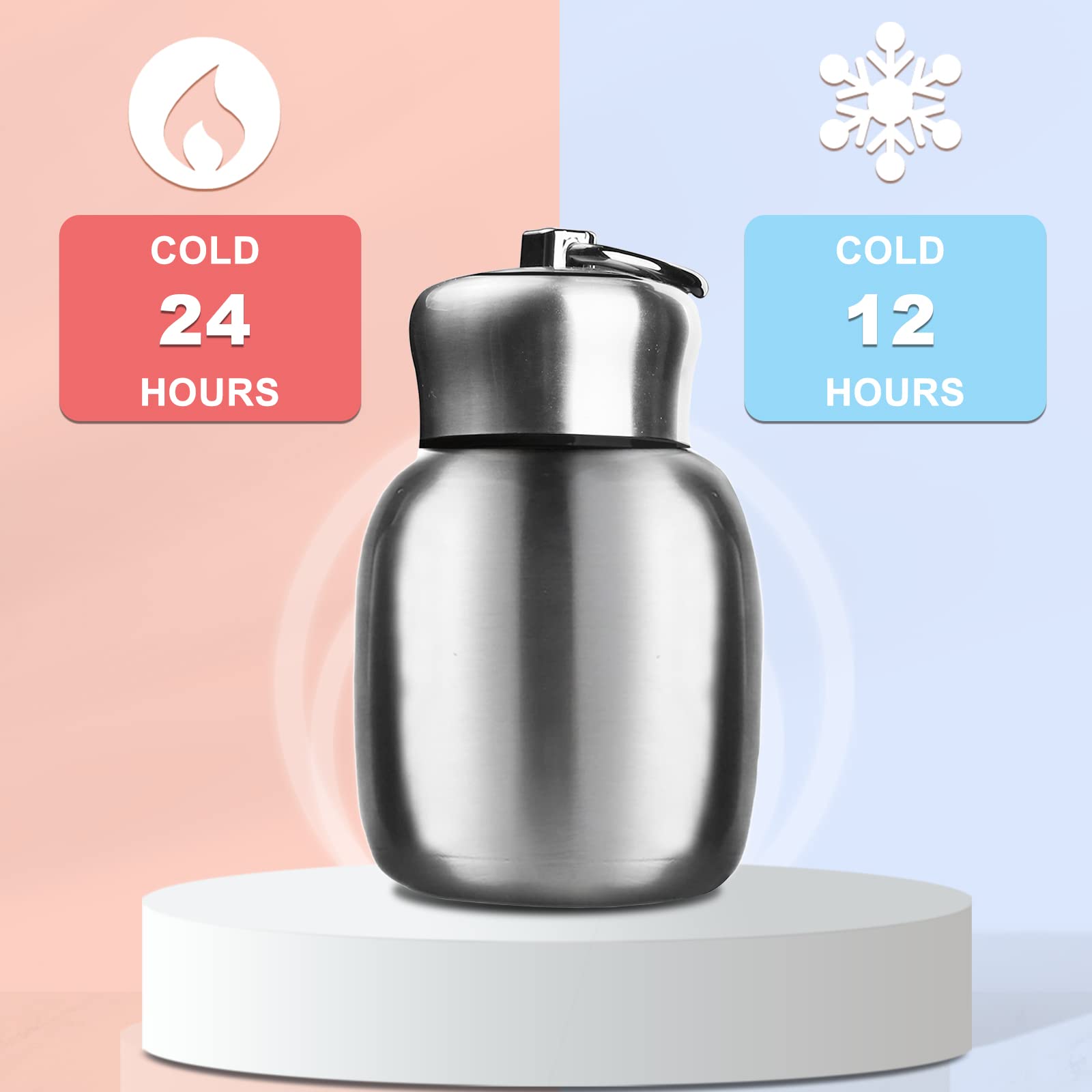 Gets Mini 7 oz Stainless Steel Water Bottle - Portable Vacuum Insulated Sports Tumbler for Hot & Cold Drinks, Leak Proof Design - Perfect for Gym, Hiking, Travel & Outdoor Activities