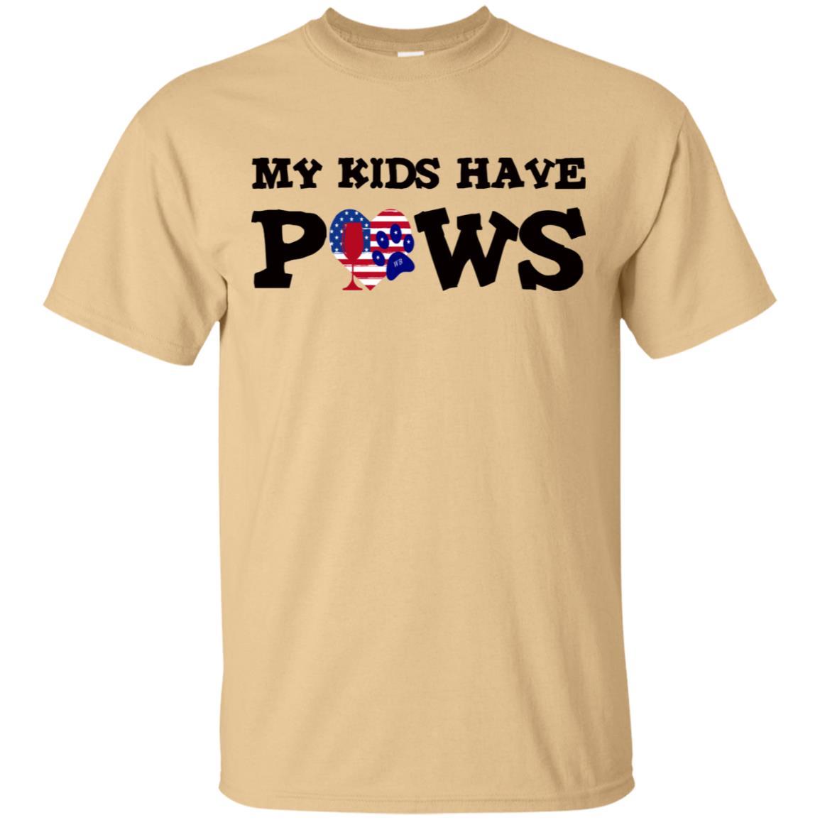 My Kids Have Paws Funny Dog Lover T-Shirt - Ultra Soft Cotton Pet Owner Tee for Women & Men - Perfect for Dog Walks, Vet Visits & Pet Lovers Gifts
