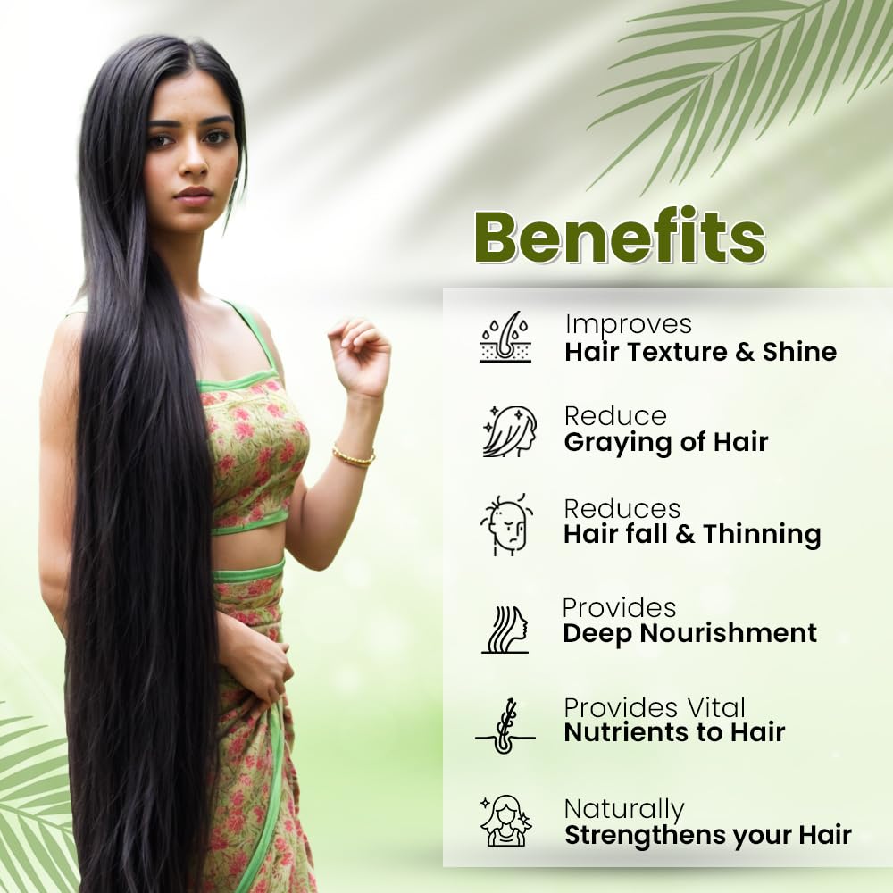 Deemark Adivasi Hair Oil - 100% Natural Non-Sticky Hair Growth Treatment for Men & Women - Suitable for All Hair Types (Pack of 3) | Daily Hair Care, Scalp Massage & Frizz Control