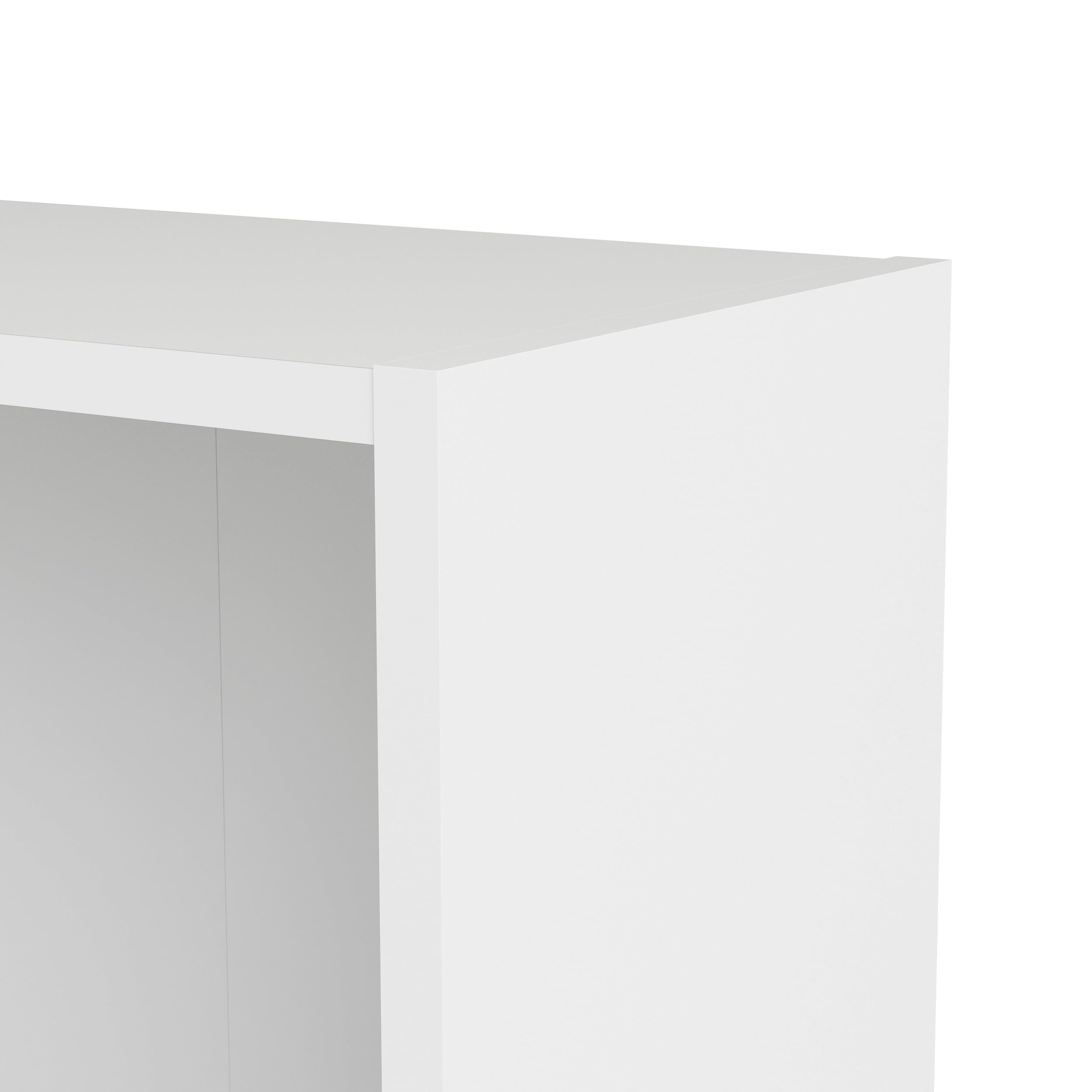 Tvilum Element Wide 5 Shelf Bookcase - Tall White Wooden Bookshelf for Home Office, Living Room & Bedroom Storage Organizer