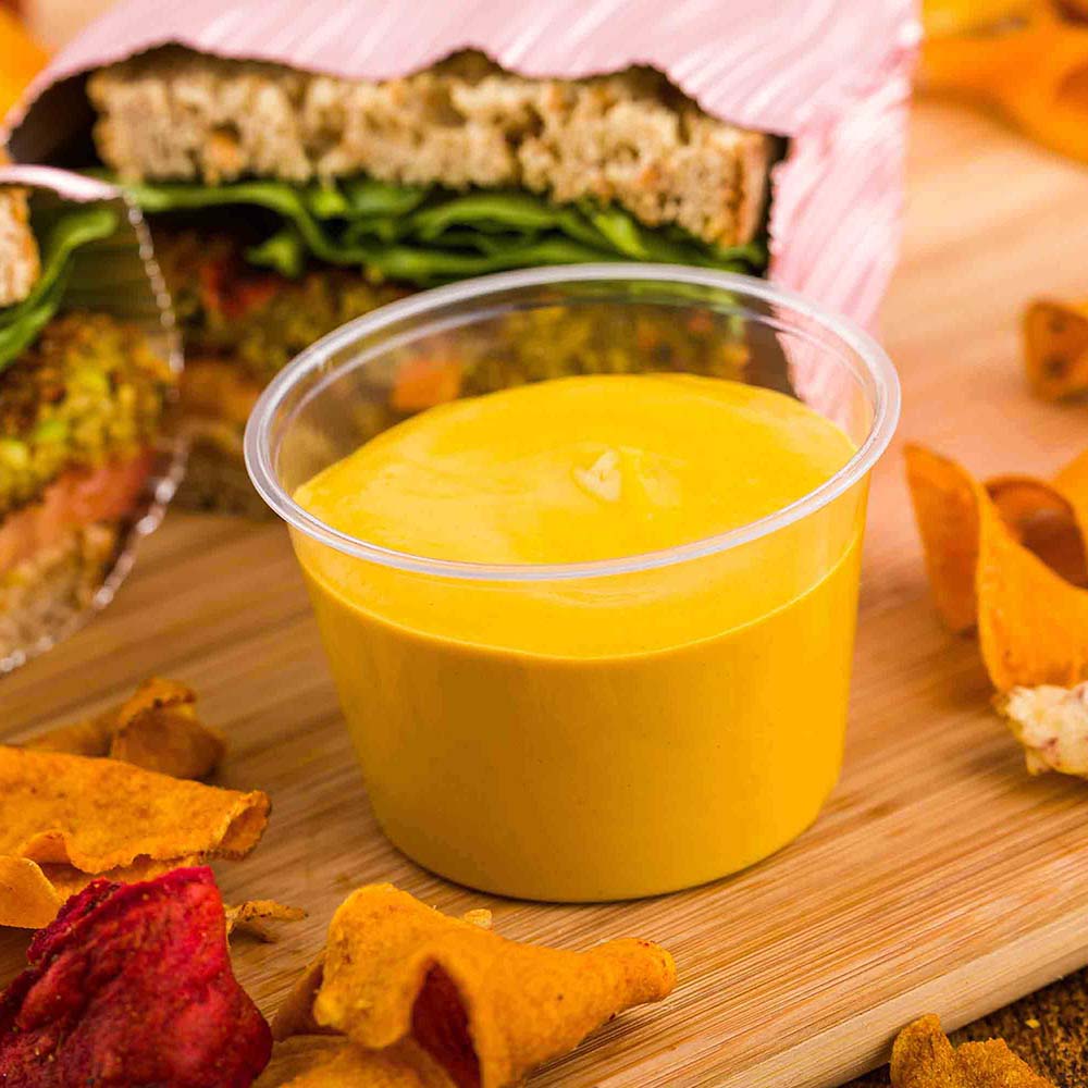 Basic Nature 4 oz Clear PLA Compostable Portion Cups - 2 3/4 x 2 3/4 x 2 Inches - Pack of 2000 | Eco-Friendly Food Storage for Parties, Restaurants & Catering
