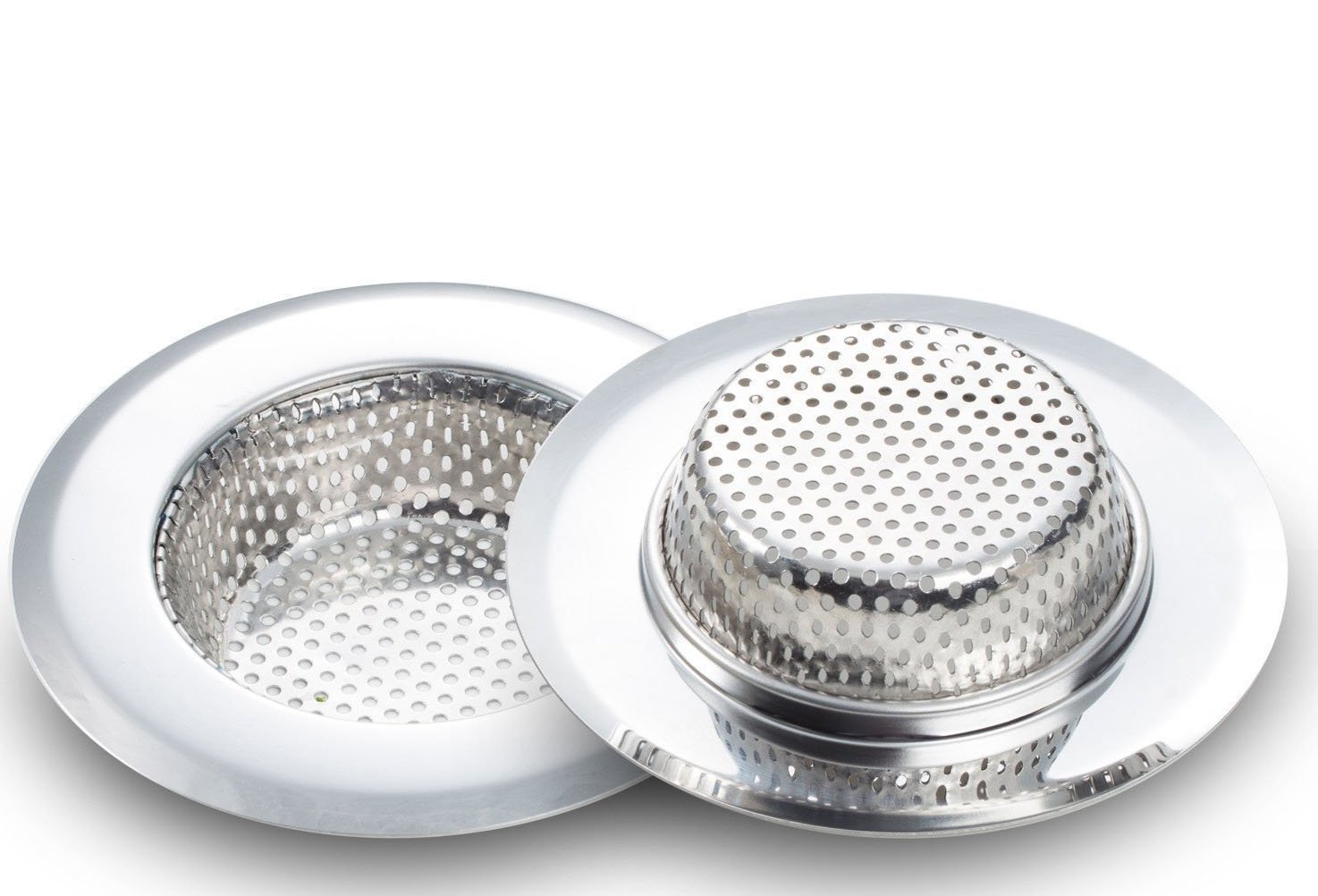 Heavy Duty Stainless Steel Kitchen Sink Strainer Stopper - 2 Pack (3