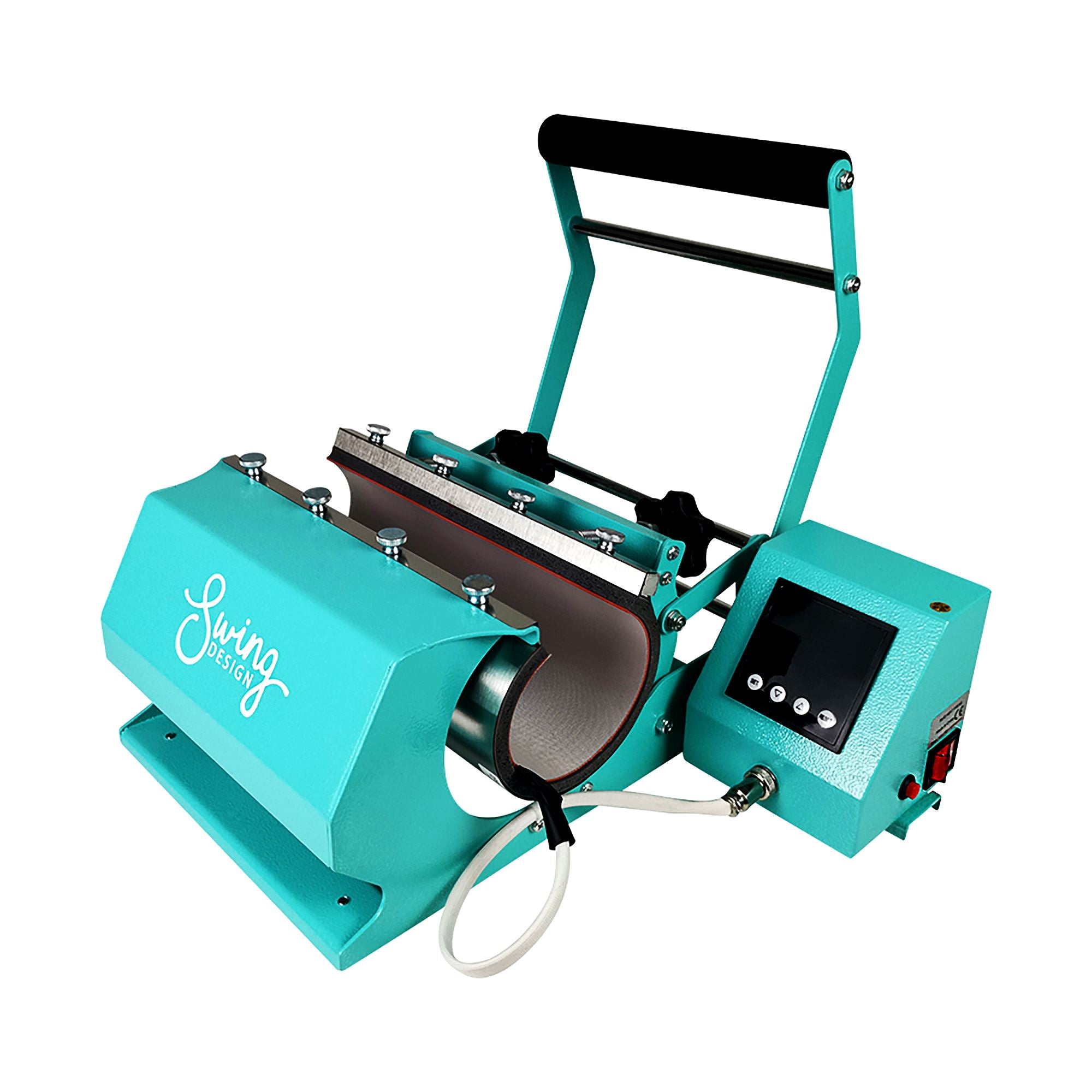 20oz & 30oz Swing Design Tumbler Heat Press Machine - Turquoise Color for Custom Cup Printing, Perfect for DIY Crafts, Small Business & Personalized Gifts