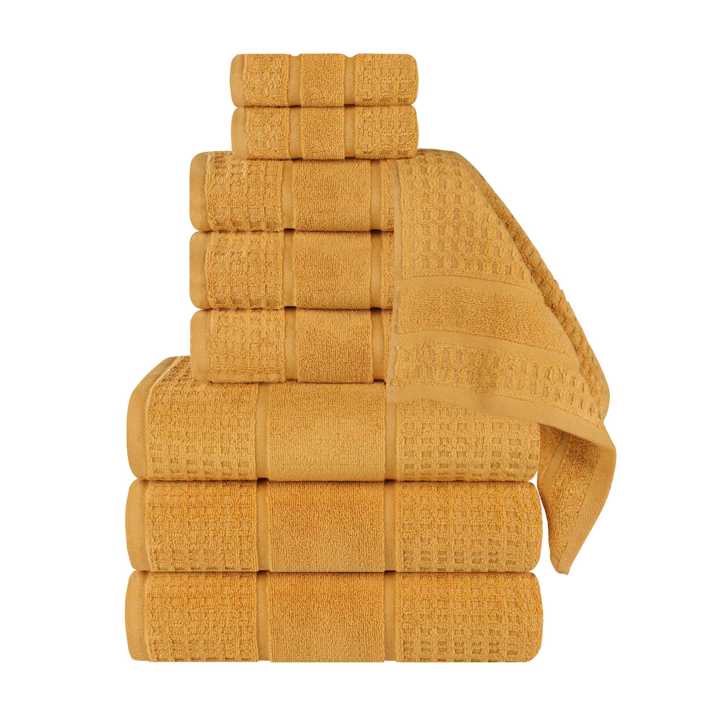Premium 9-Piece Zero Twist Cotton Waffle Towel Set - Ultra Soft & Highly Absorbent Honeycomb Weave Bath Towels for Spa, Gym & Luxury Home Use