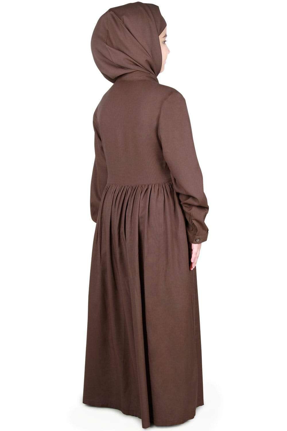 Rizqin Rayon Kids Abaya Dress - Islamic Prayer Outfit for Girls - Perfect for Eid, Mosque & Special Occasions