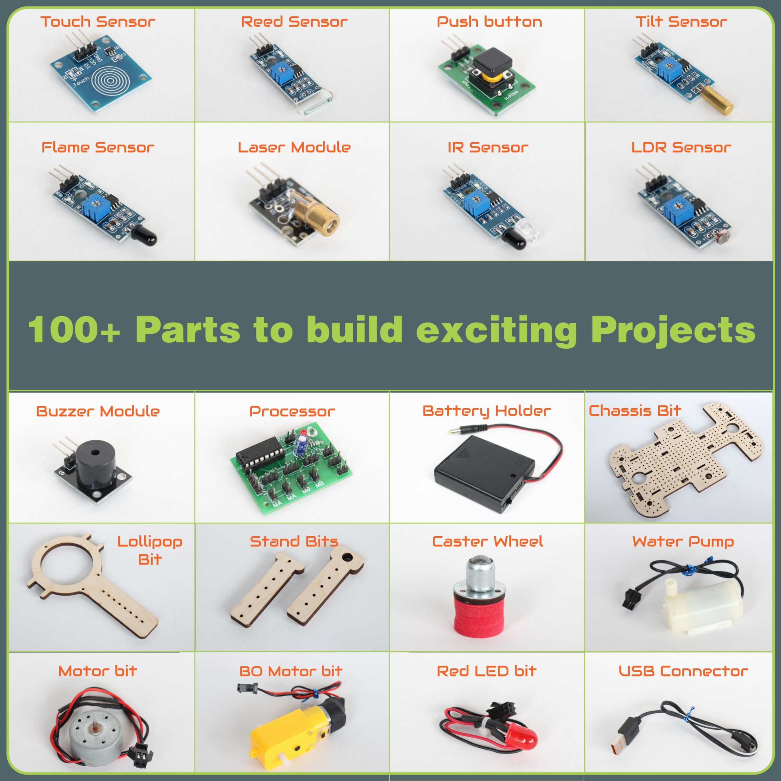 ButterflyEdufields 40-in-1 STEM Robotics Kit for Kids Ages 8-12 | DIY Robot Building Kit with Electronics Board & Sensors | Educational Science Toy for Homeschooling & Classroom Learning | 100+ Parts | Perfect for STEM Projects, Science Fairs & Birthday Gifts