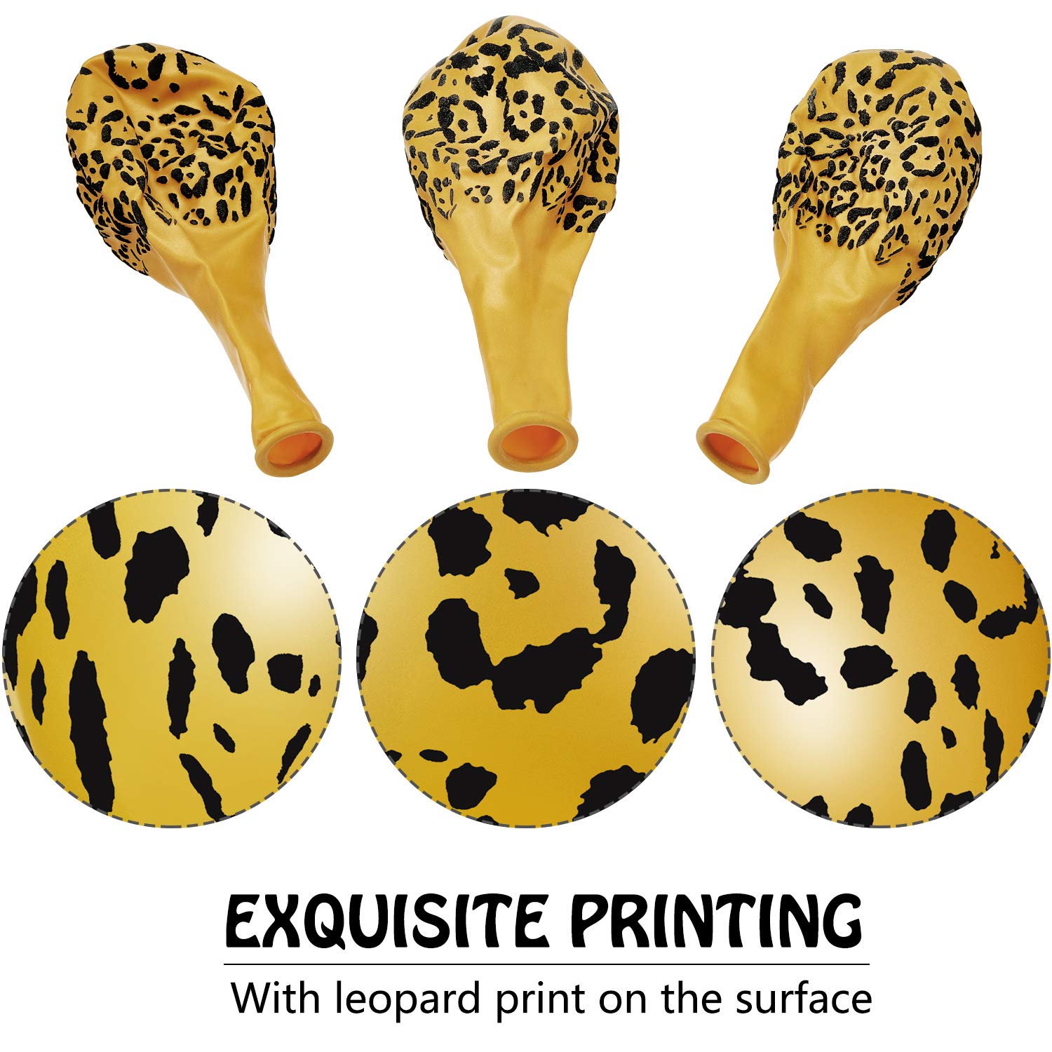 Sumind 60 Pcs Leopard Print Latex Balloons - Cheetah Animal Pattern Party Balloons for Birthday, Baby Shower, Safari & Jungle Theme Decorations - Perfect for Birthday Parties, Baby Showers, Gender Reveals and Tropical Themed Events