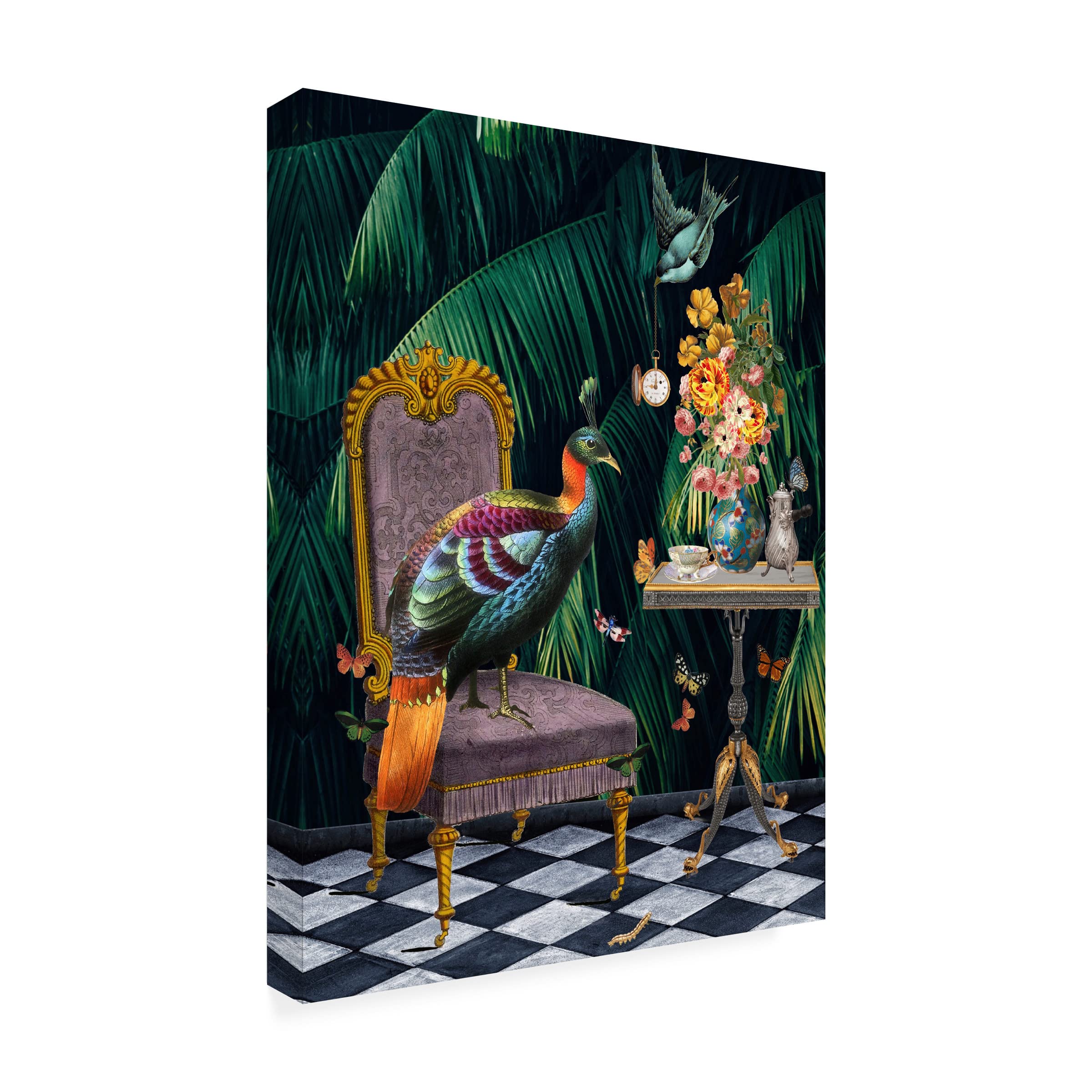 Trademark Fine Art 'Tea Time' Canvas Wall Art Print by Erika C. Brothers - Elegant Home Decor for Living Room, Bedroom & Office