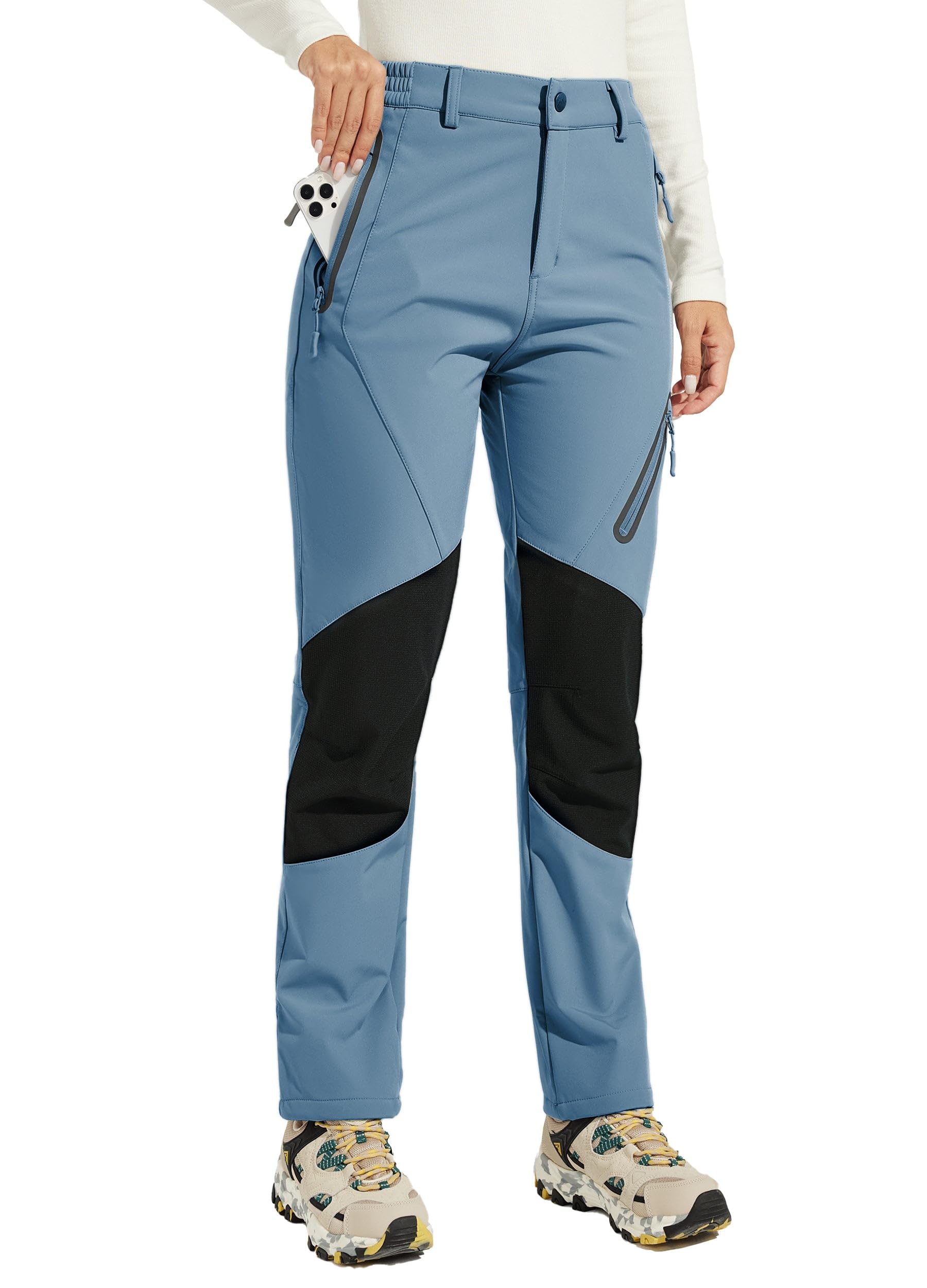 Willit Women's Waterproof Insulated Snow Pants - Winter Hiking Pants for Cold Weather, Warm & Windproof Outdoor Ski Pants for Snowboarding, Skiing & Winter Adventures