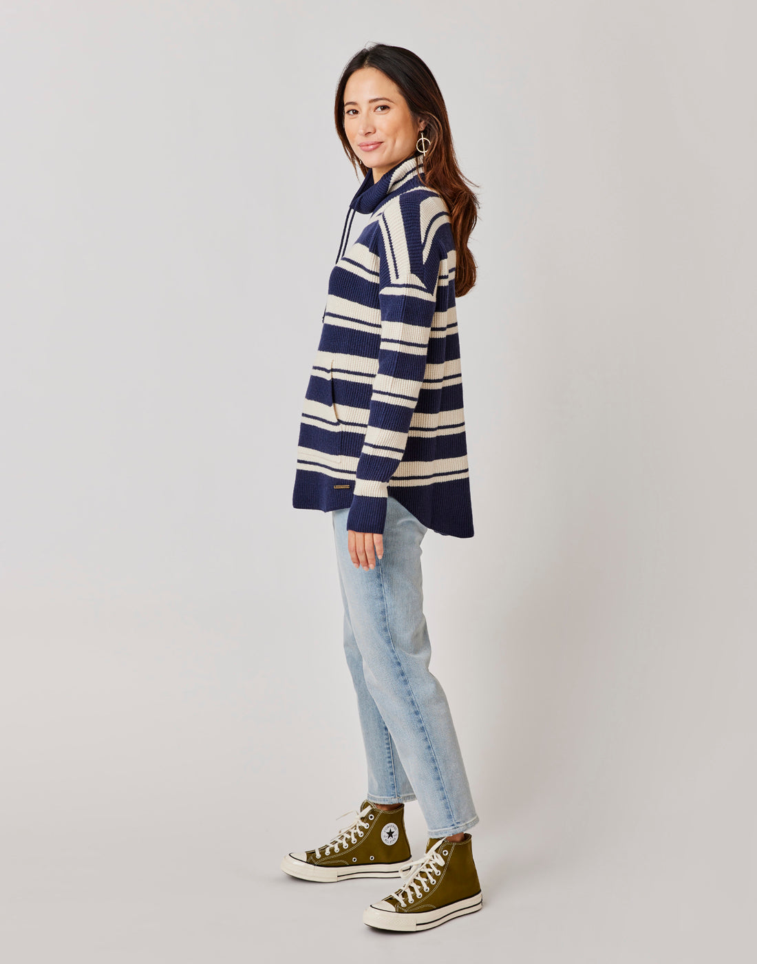 Rockvale Sweater for Men & Women - Navy Blue Striped Knit Pullover | Cozy Winter & Fall Fashion | Perfect for Casual Outings & Office Wear