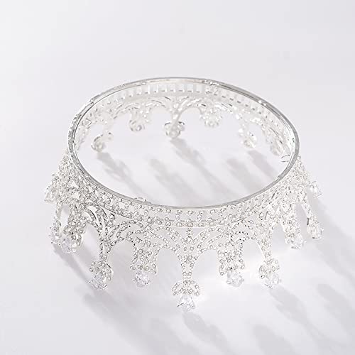 Queen Baroque Rhinestone Bridal Tiara - Elegant Princess Headband Wedding Crown for Brides, Prom, Birthday Parties & Christmas Costumes (Silver) | Perfect for Weddings, Pageants, Photo Shoots & Special Occasions