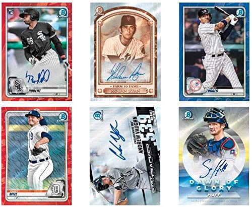 2020 Bowman Chrome MLB Baseball Hobby Box - 12 Packs per Box | Collectible Trading Cards for Baseball Fans & Sports Memorabilia Enthusiasts
