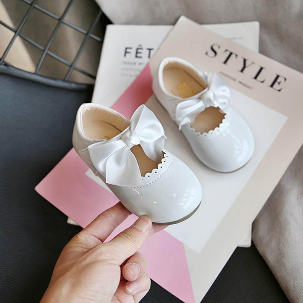 YIBLBOX Girls Ballet Flats - Mary Jane Princess Wedding Dress Shoes with Bowk | Comfortable Ballerina Shoes for Daily Wear, School, Parties & Special Occasions