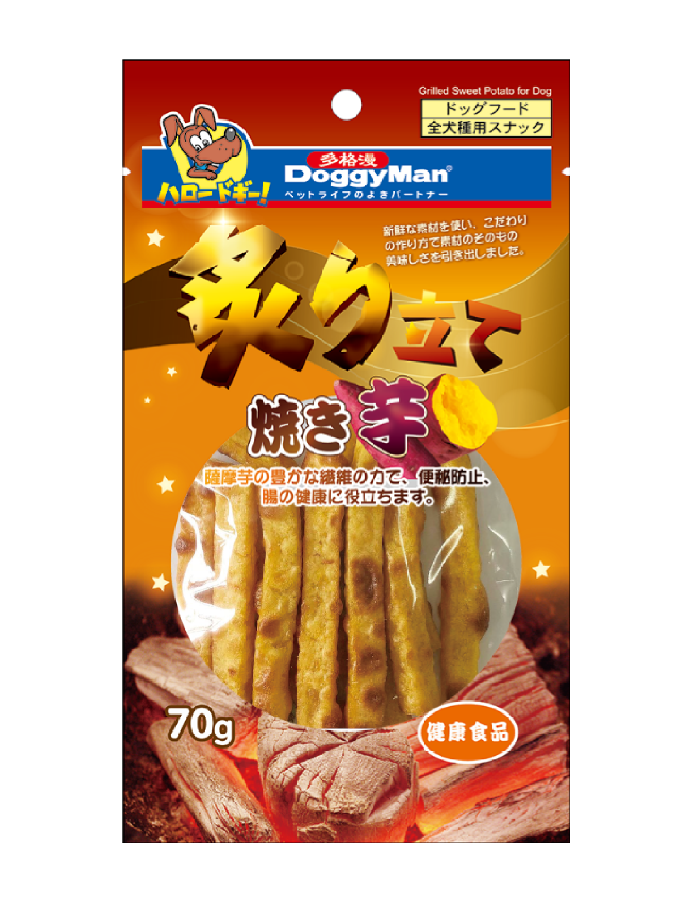 Healthy Dog Treats - DoggyMan Grilled Sweet Potato Chews 70g | All-Natural, Grain-Free Dog Snacks for Training & Dental Health | Perfect for Small, Medium & Large Breeds