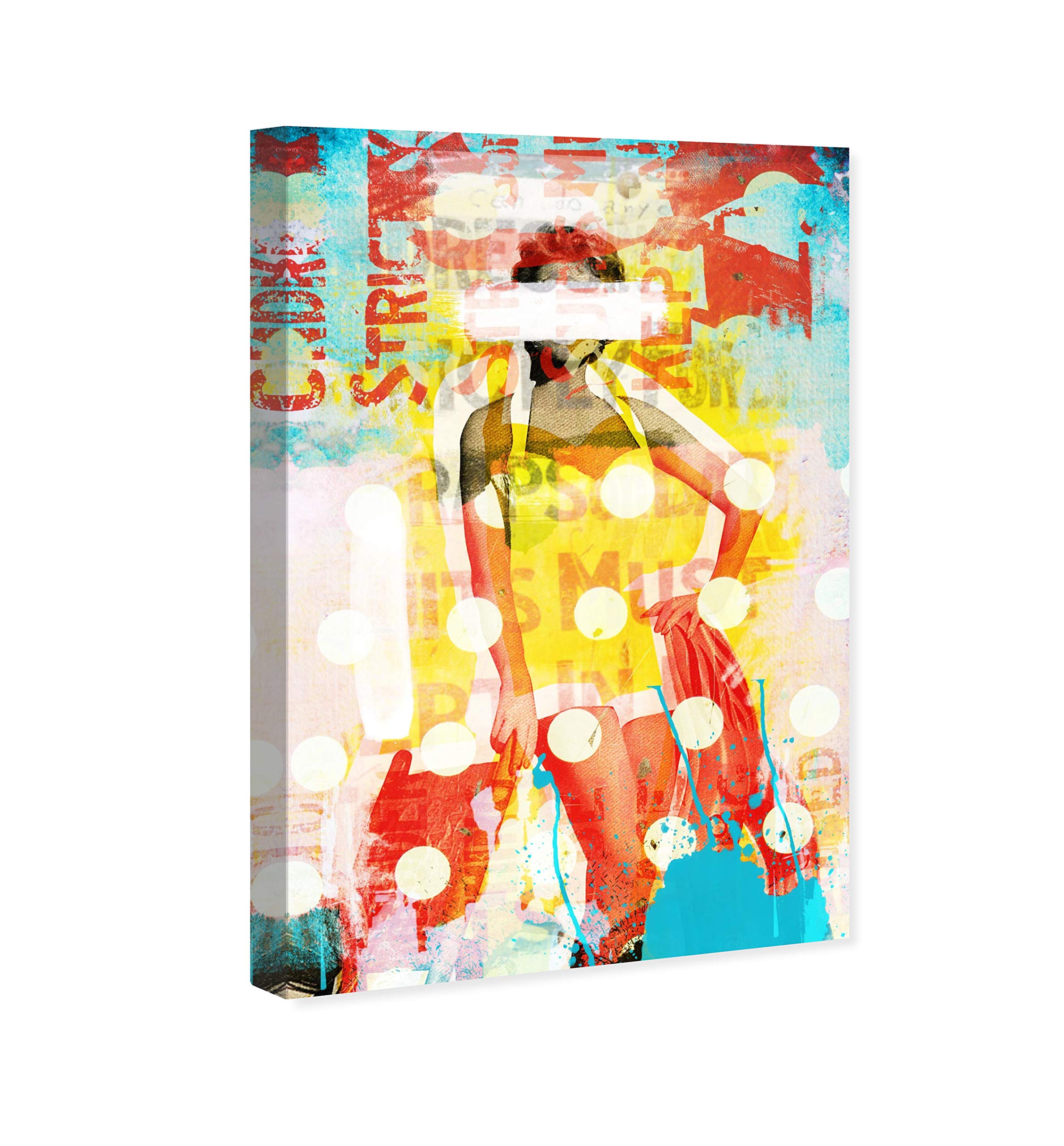 Oliver Gal Artist Co. Beach Beauty Vertical Wall Art Canvas Print - 20x30 Inches, Yellow & Red Home Decor - Perfect for Living Room, Bedroom & Office