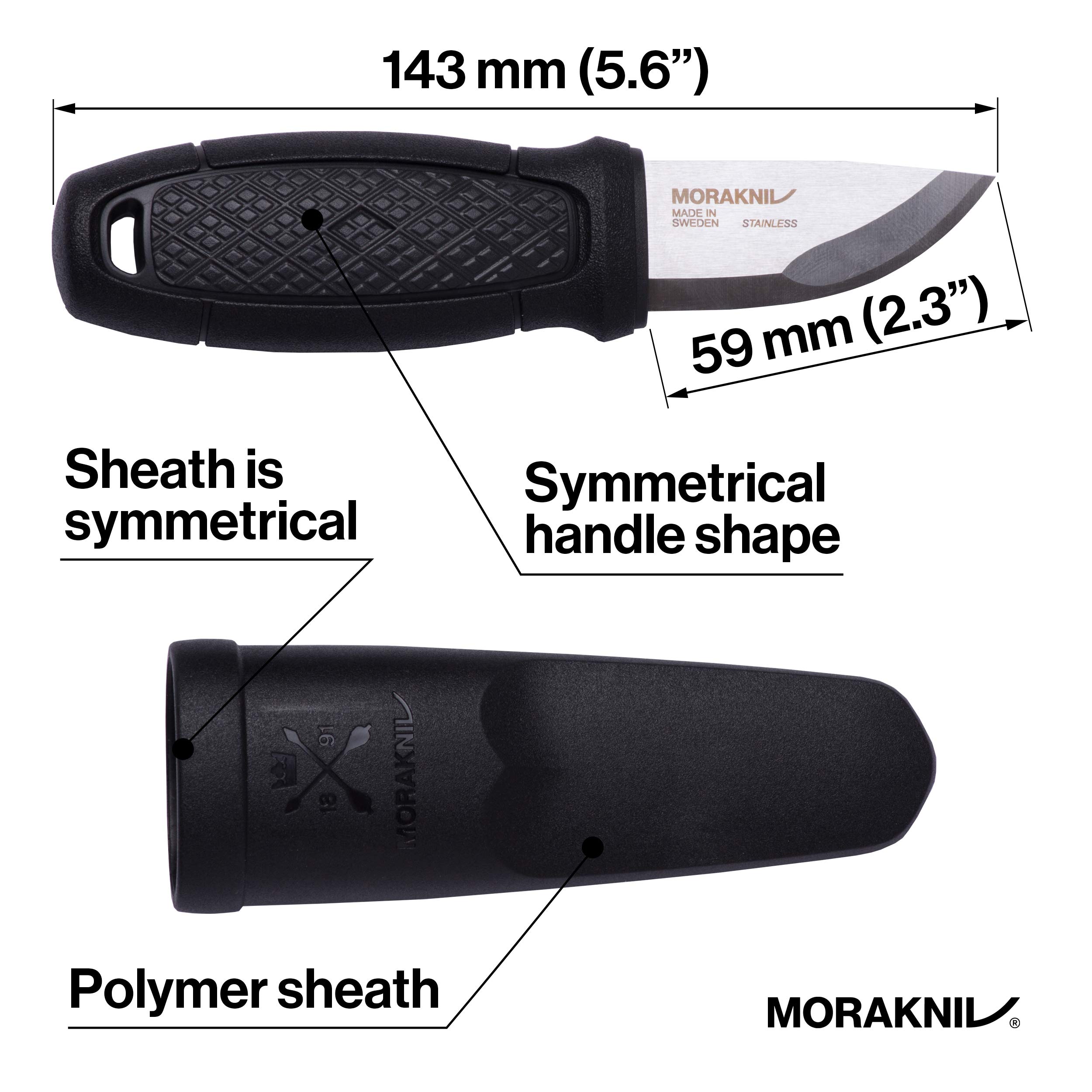 Morakniv Eldris Compact Fixed-Blade Knife - 2.2