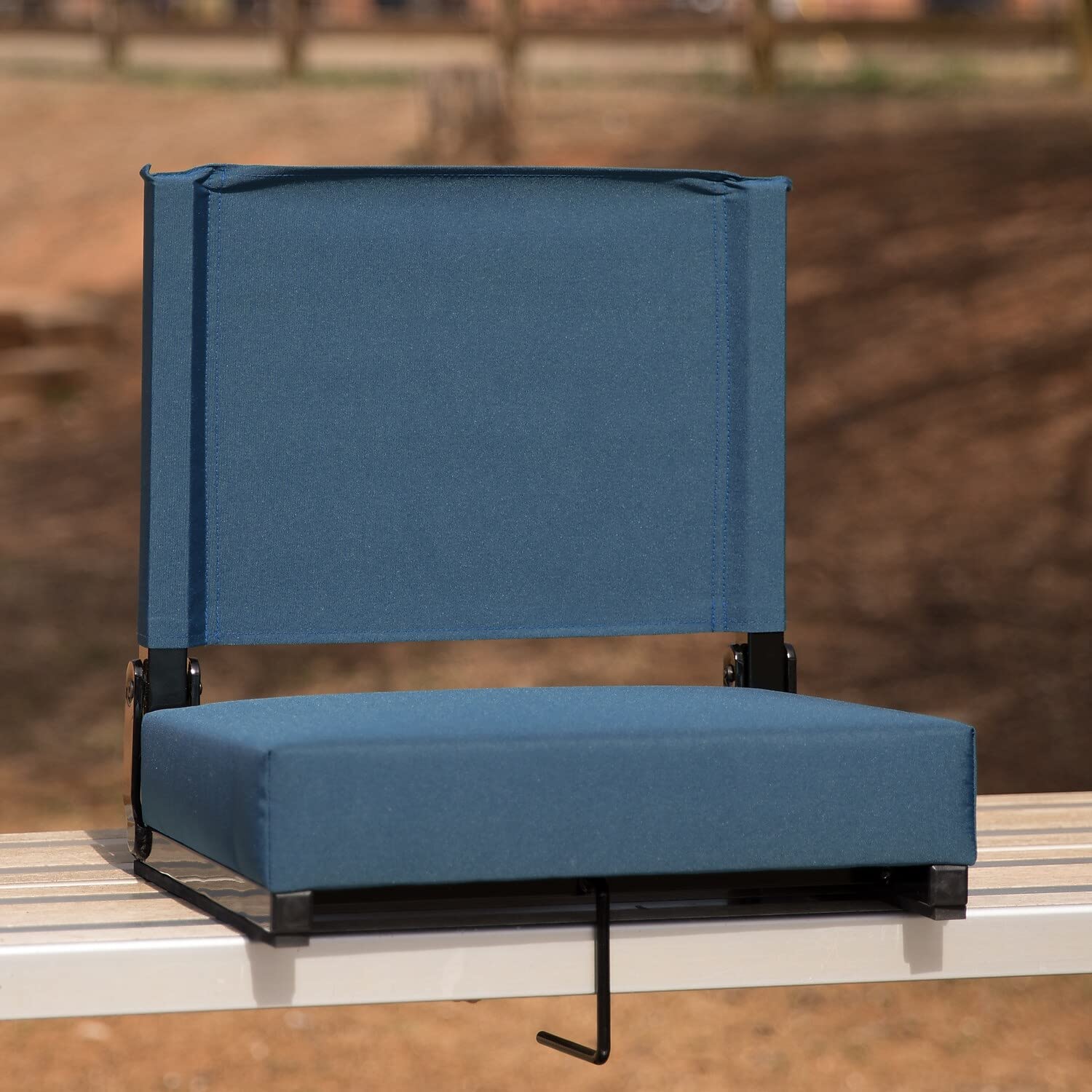 Flash Furniture Grandstand Portable Stadium Seat - Foldable Padded Bleacher Chair with Carry Handle, 500 lb Capacity (Teal) - Perfect for Sports Games, Concerts & Outdoor Events