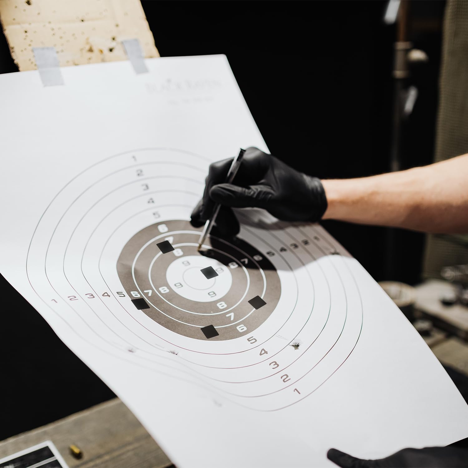 4000pcs/4 Rolls 0.87in Square Shooting Target Stickers - Black Adhesive Bullseye Pasters for Gun Range Practice | Perfect for Pistol, Rifle & Archery Training at Indoor/Outdoor Shooting Ranges