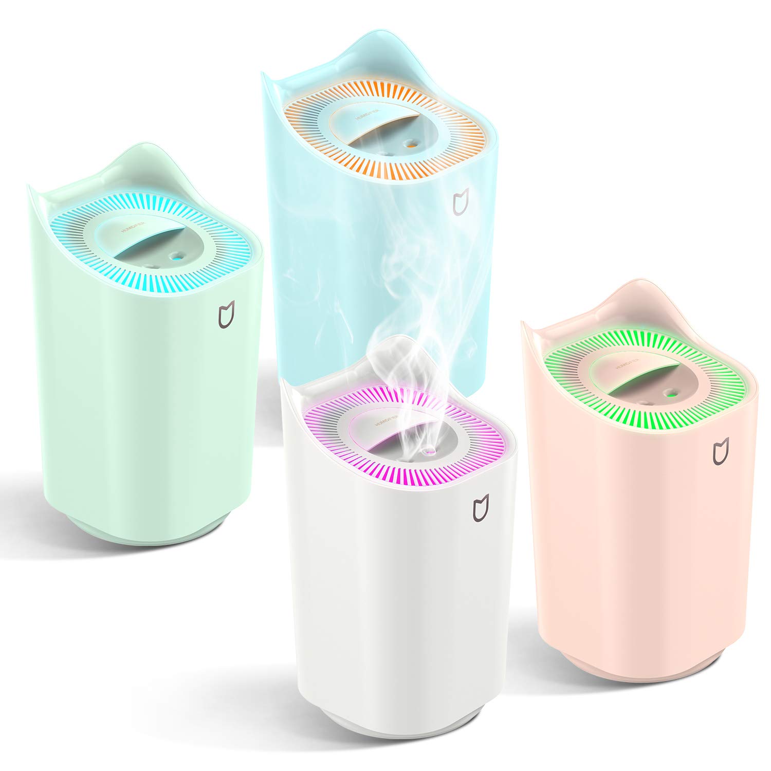 FYSMY 3.3L Cool Mist Humidifier with Essential Oil Diffuser - 7-Color Mood Lights, Adjustable Mist Output, Whisper Quiet Operation & Auto Shut Off - Perfect for Bedroom, Nursery, Office & Dry Climate Relief (White)