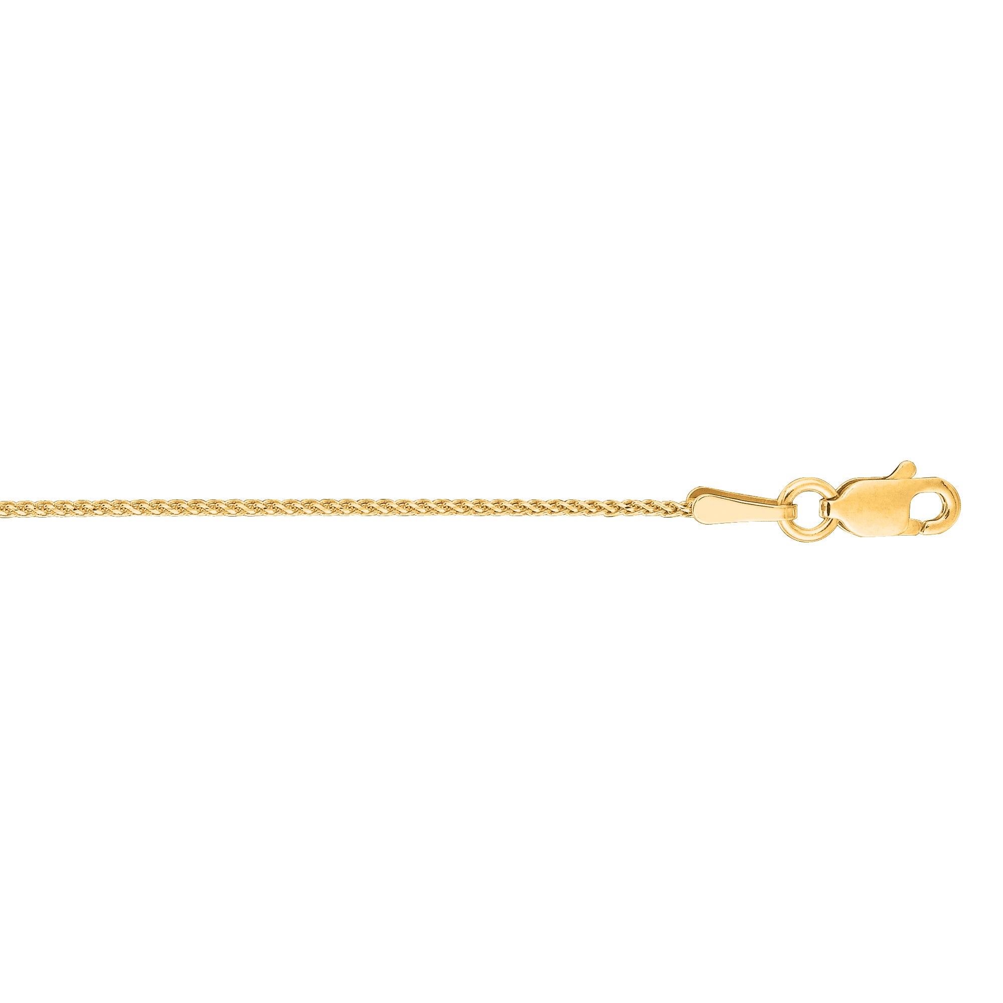 14K Gold 1mm Diamond Cut Round Wheat Chain - Dainty & Elegant Jewelry for Women, Perfect for Layering, Gift Giving & Everyday Wear