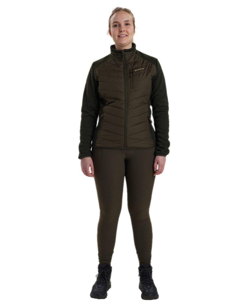 Deerhunter Lady Caroline Padded Jacket - Women's Winter Warm Quilted Coat with Hood, Waterproof Outdoor Jacket for Hiking, Camping & Daily Wear