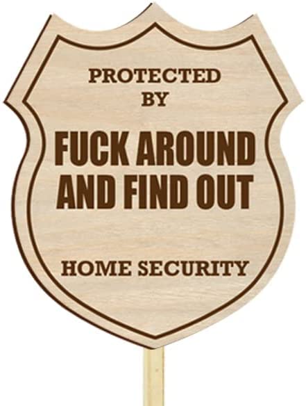 FAFO Home Security Sign - 2nd Amendment Protected Surveillance Yard Sign for Outdoor Safety & Deterrence - Perfect for Front Yard, Backyard, and Property Protection