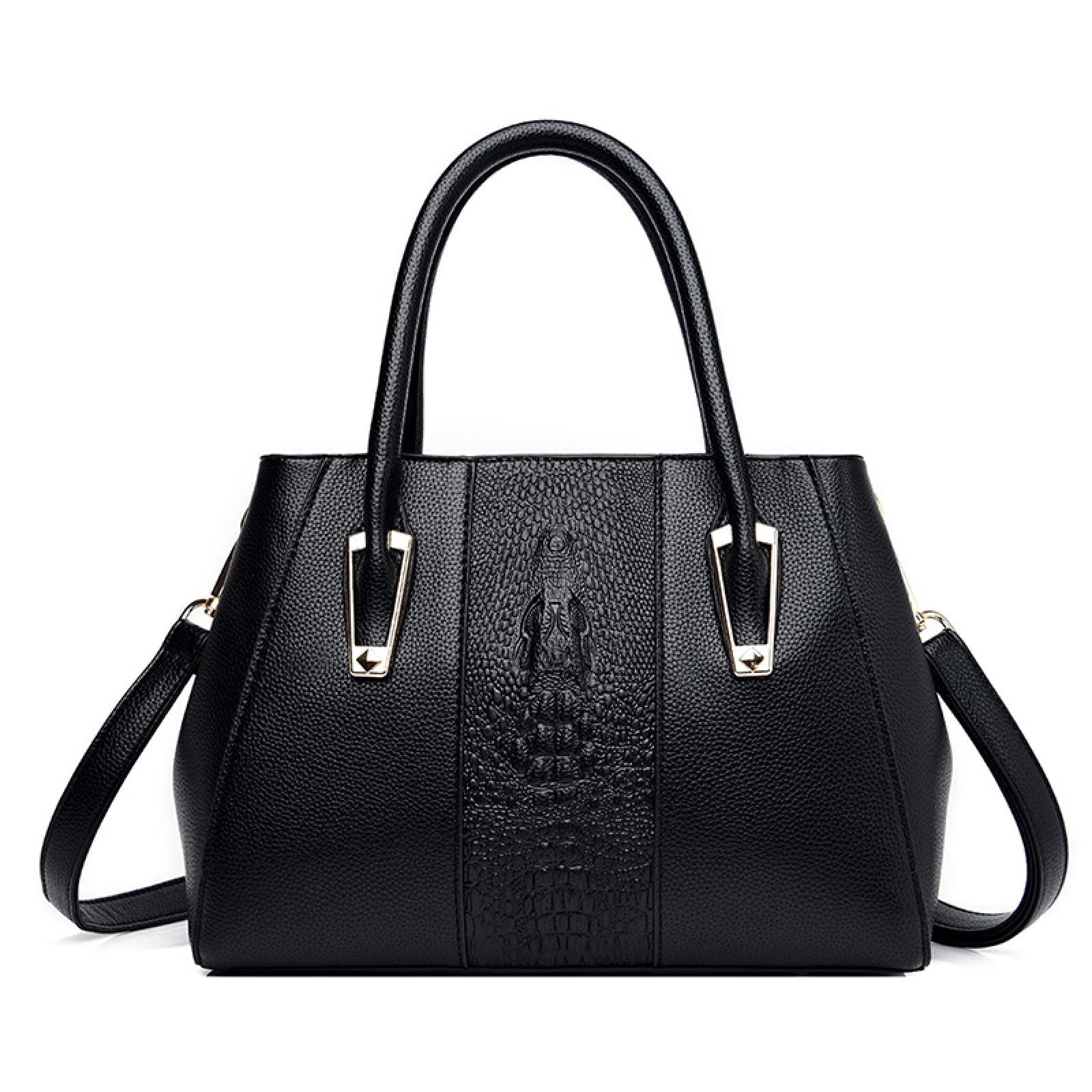 Luxury Crocodile Print Leather Handbag for Women - Soft Designer Shoulder Bag & Messenger Purse - Spacious Travel Tote for Work, Shopping & Daily Use