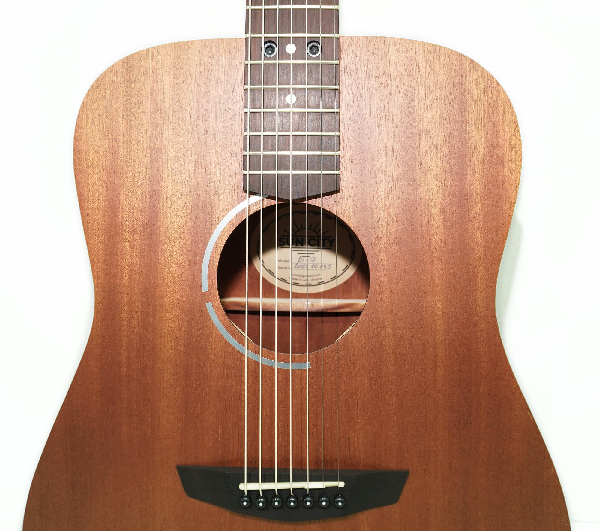 7 String Acoustic Dreadnought Guitar - Natural Wood Handcrafted in Ukraine | Professional Quality for Performances & Recording Studios